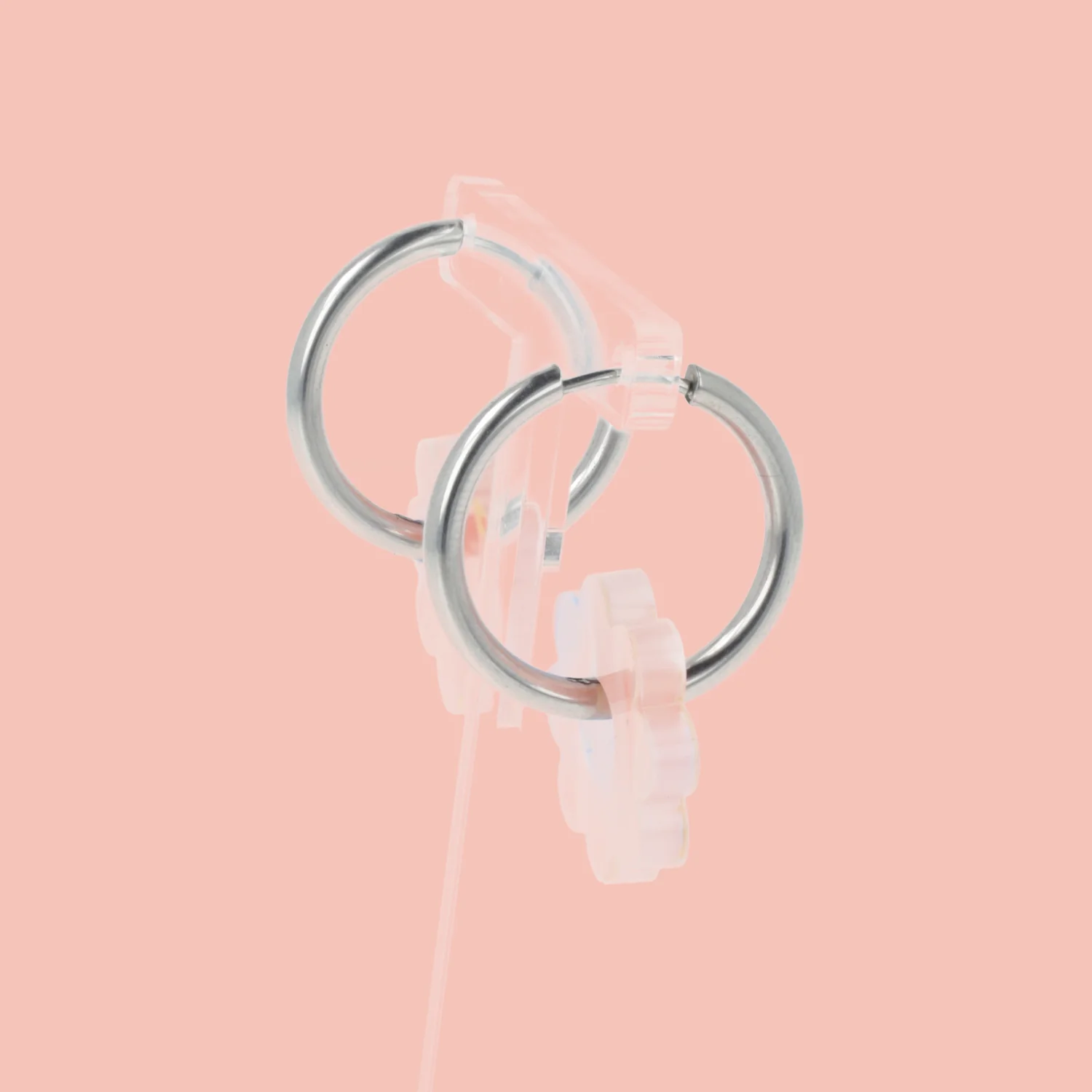 Lazy Daisy Hoop Earrings - Pastel Marble - Image 5
