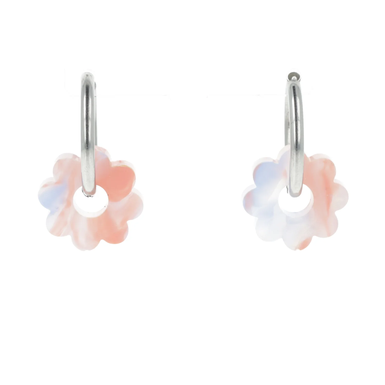 Lazy Daisy Hoop Earrings - Pastel Marble - Image 7