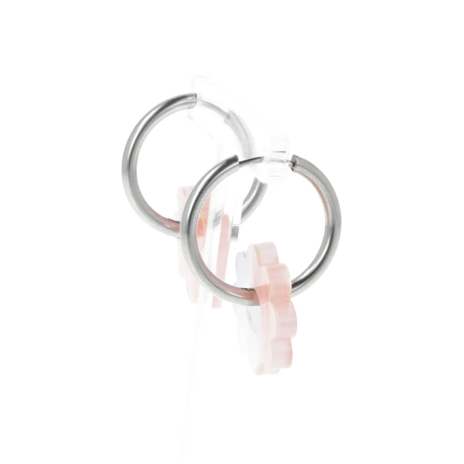 Lazy Daisy Hoop Earrings - Pastel Marble - Image 8