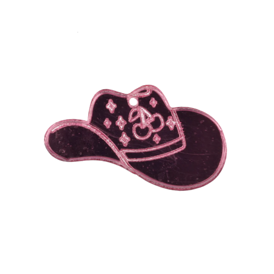 Let's Go Girls Pink Cowgirl Hat Charm