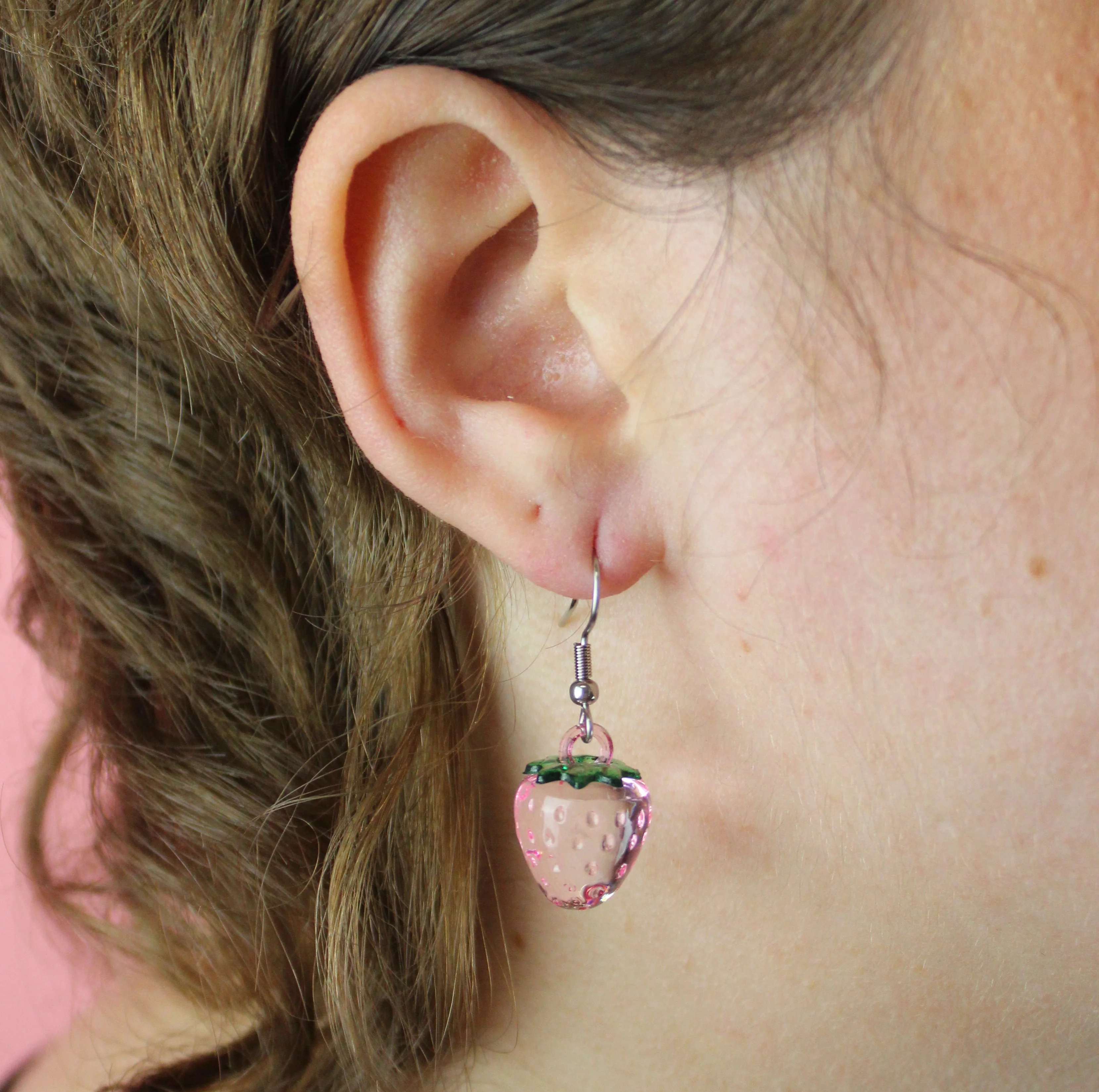 Light Pink Berry Nice Earrings - Image 2