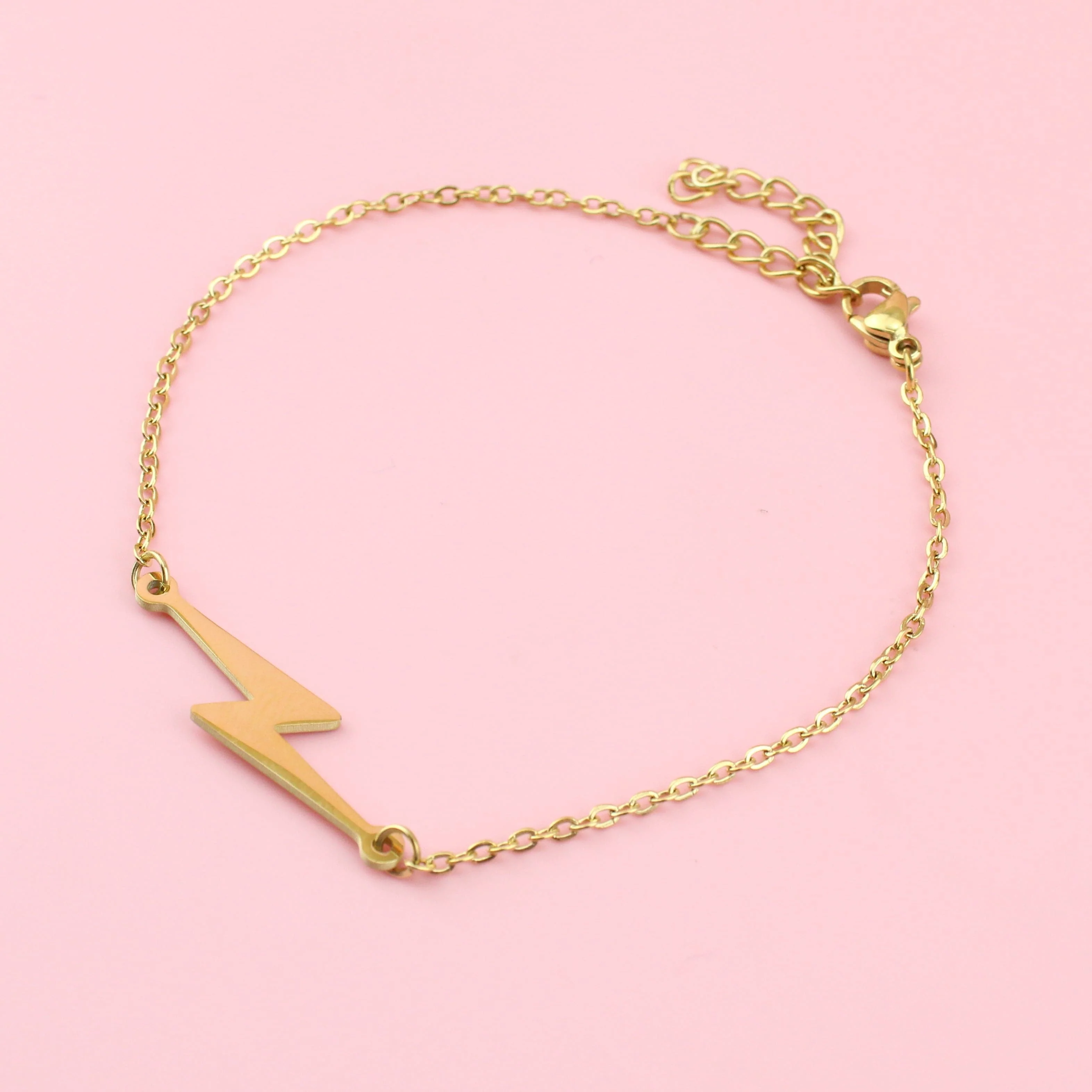Lightning Bolt Bracelet (Gold Plated) - Image 3