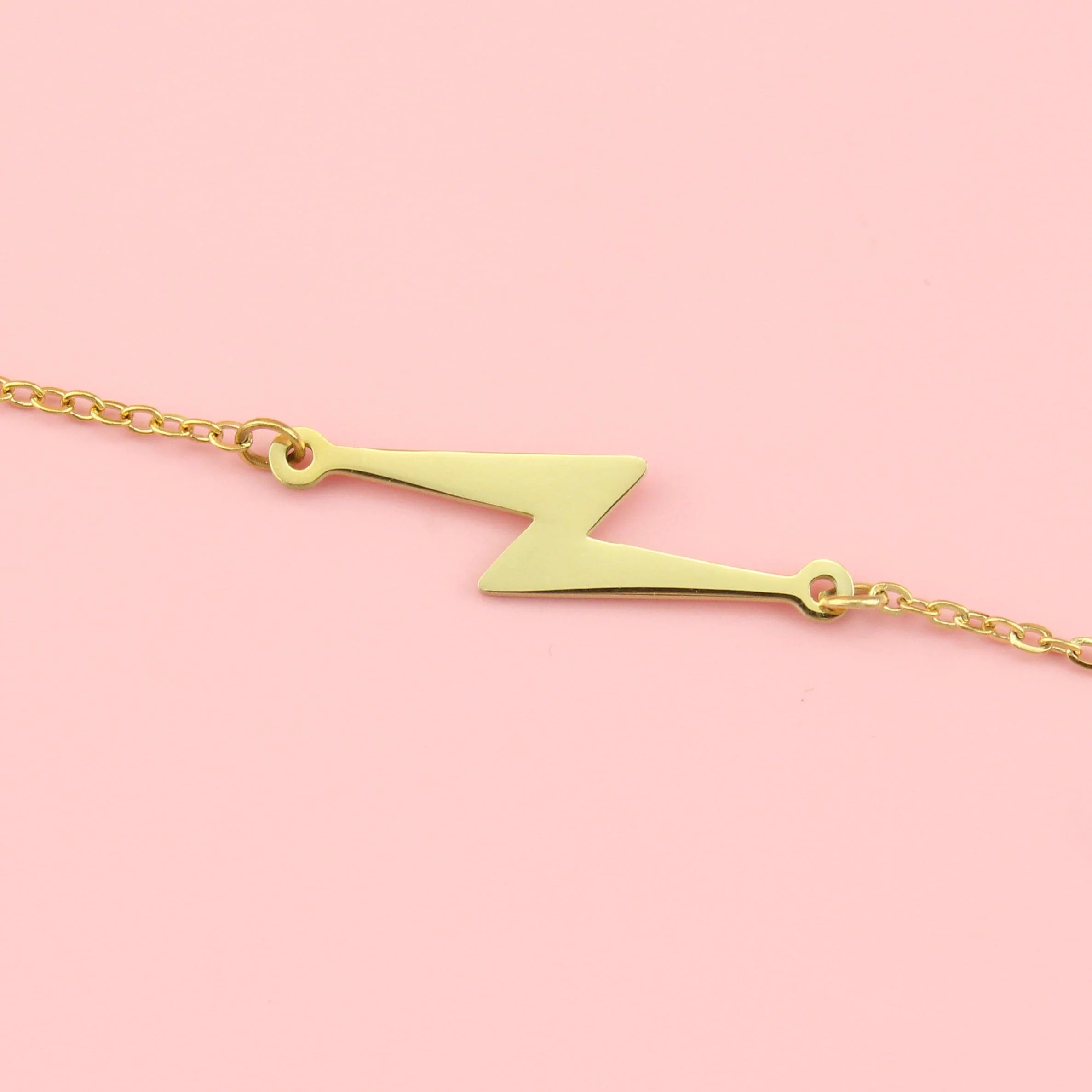Lightning Bolt Bracelet (Gold Plated) - Image 4