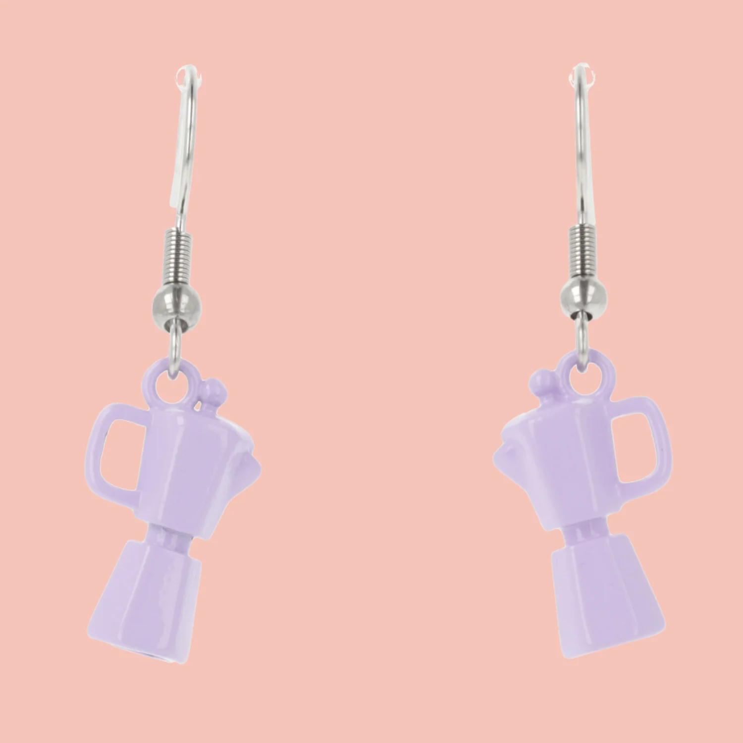 Lilac Coffee Pot Earrings