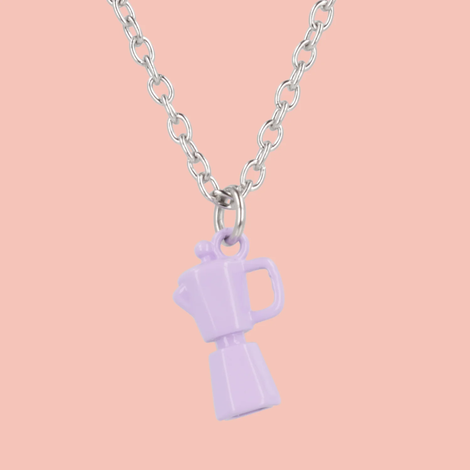 Lilac Coffee Pot Necklace