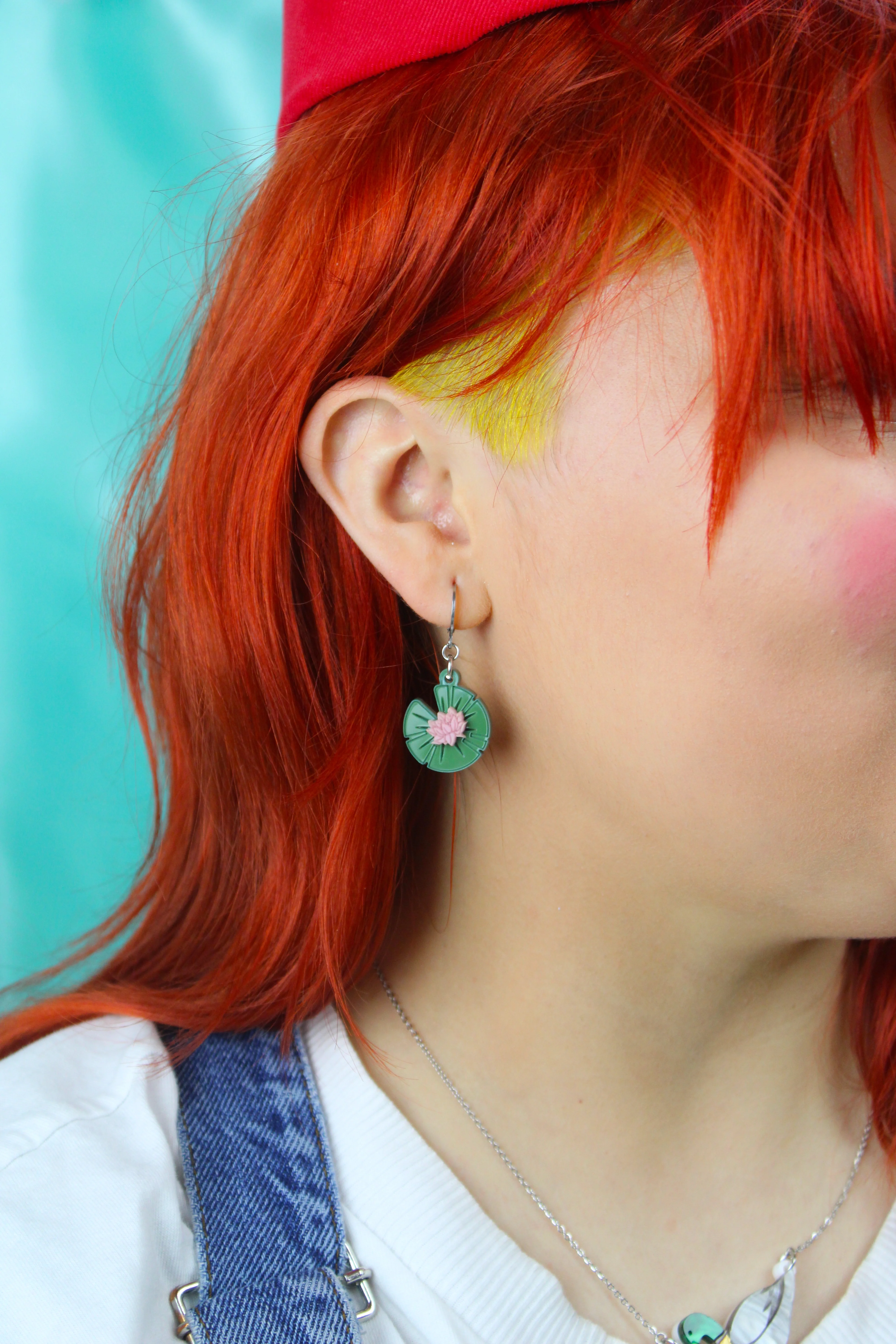 Lily Pad Huggie Hoop Earrings - Image 6