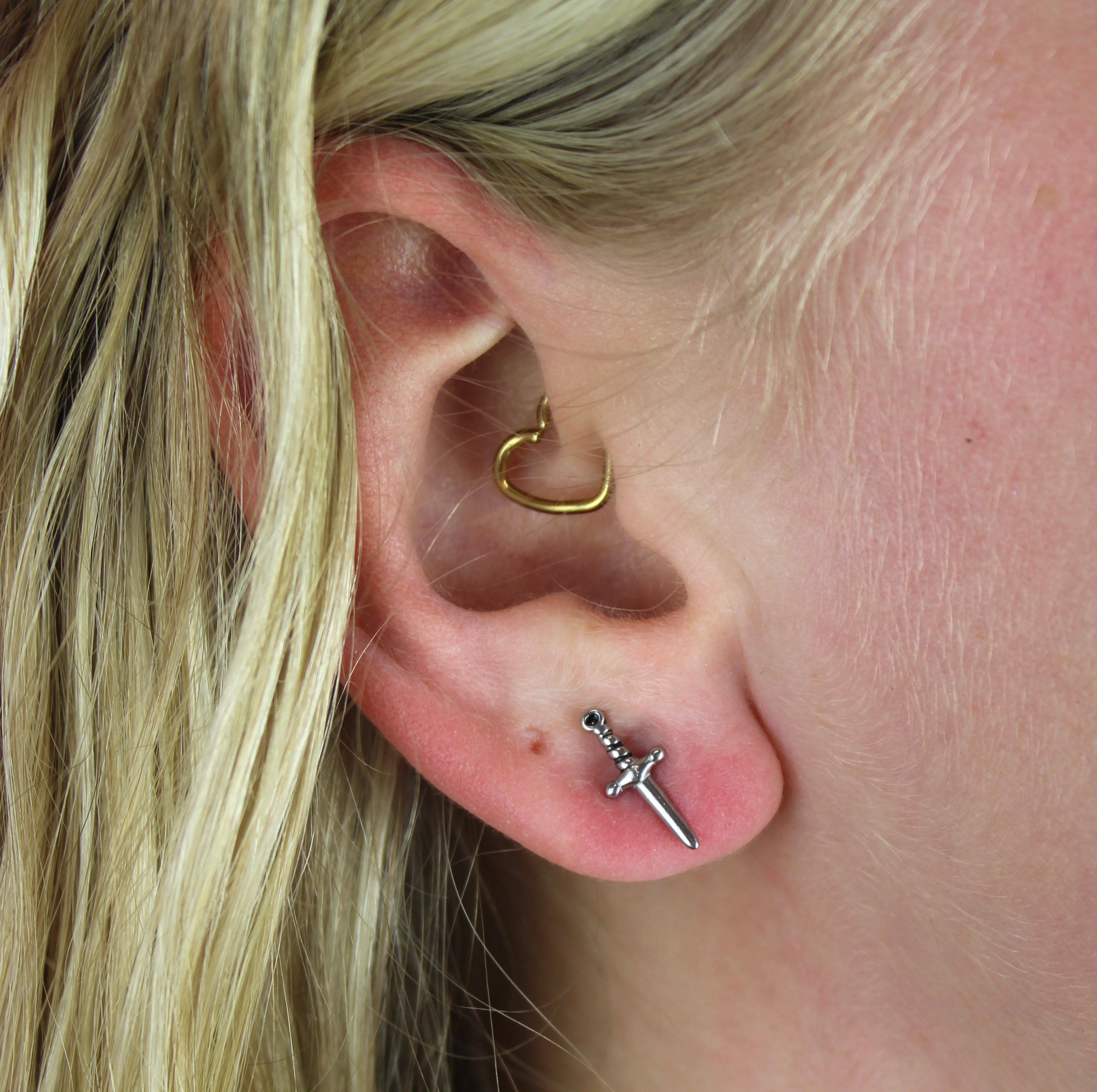 Looking Sharp Dagger Stud Earrings - Image 2