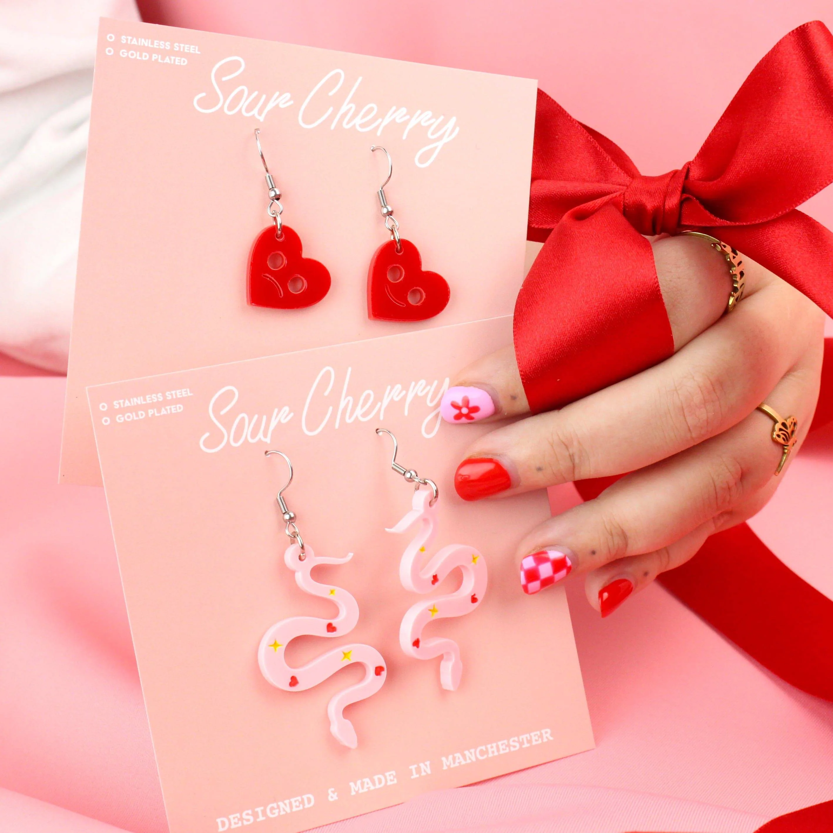 Love And Good Fortune Snake Earrings - Image 5