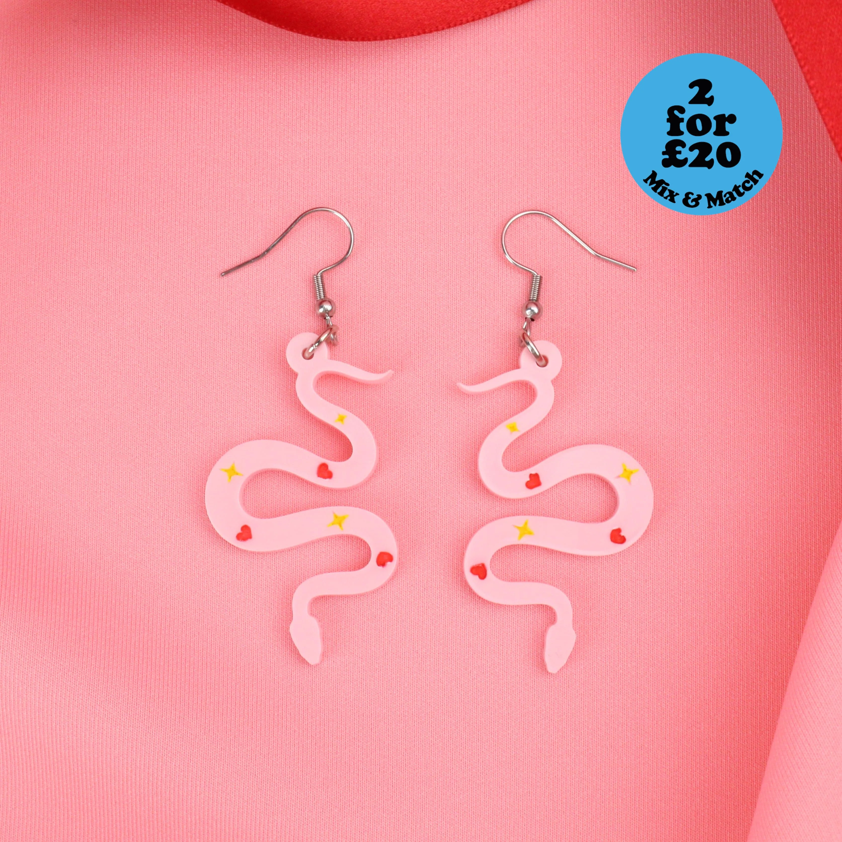 Love And Good Fortune Snake Earrings - Image 9