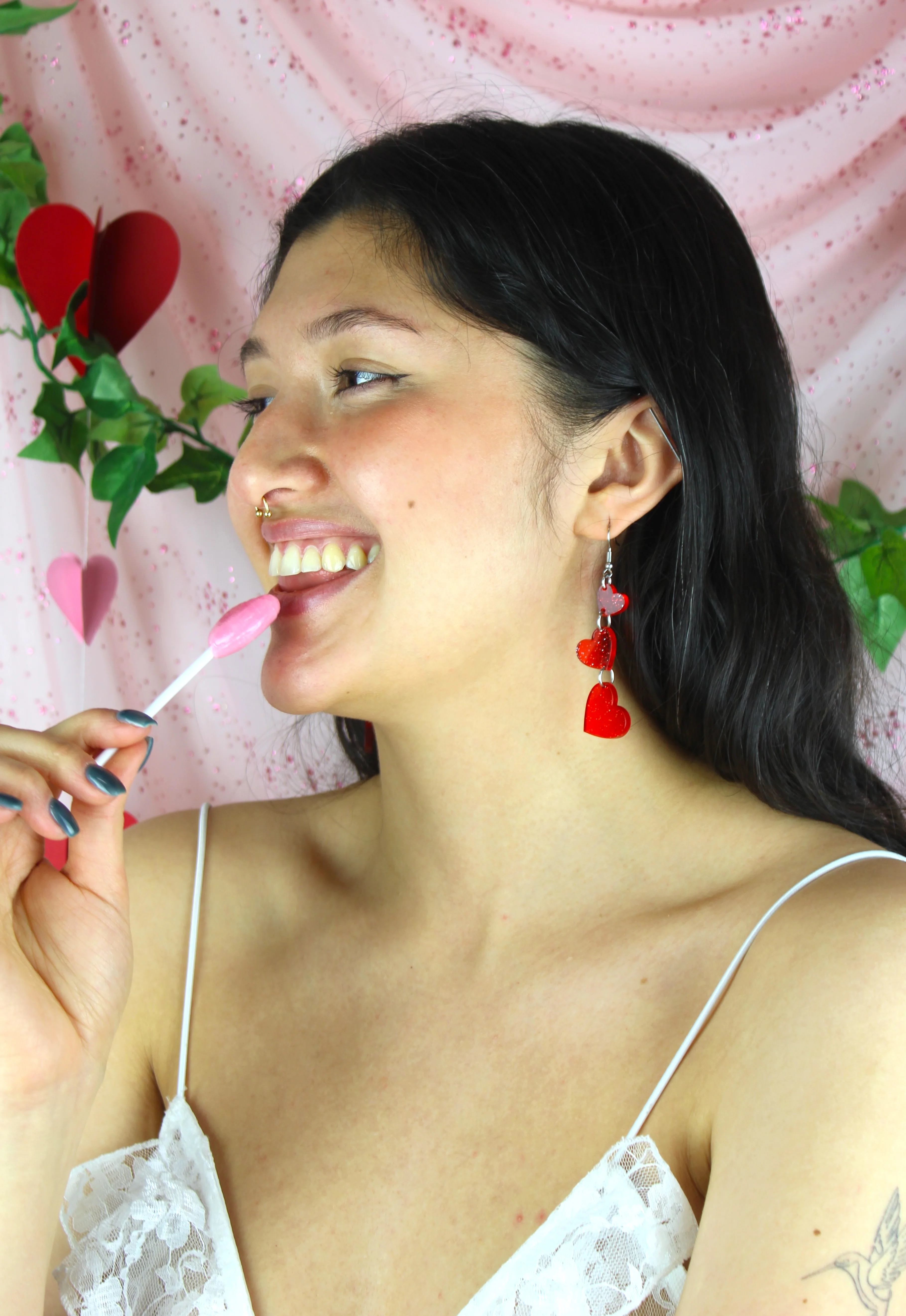 Love Is In The Air Earrings - Red - Image 4