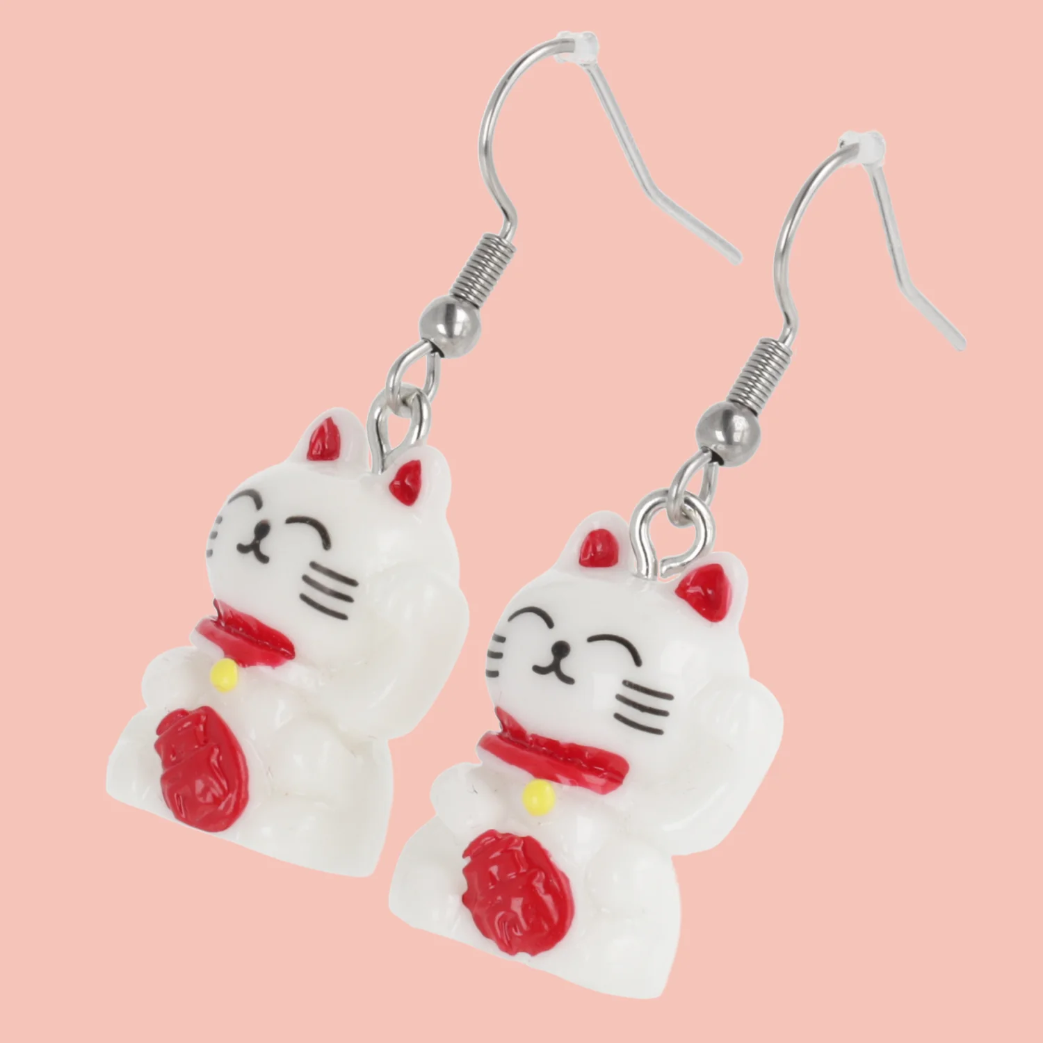 Lucky You! Waving Cat Earrings - Image 2