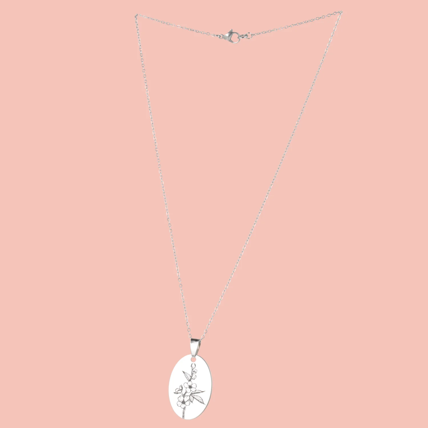 March Birth Flower Necklace - Cherry Blossom - Image 3