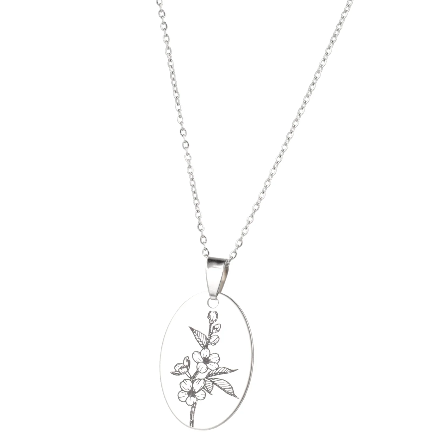 March Birth Flower Necklace - Cherry Blossom - Image 5