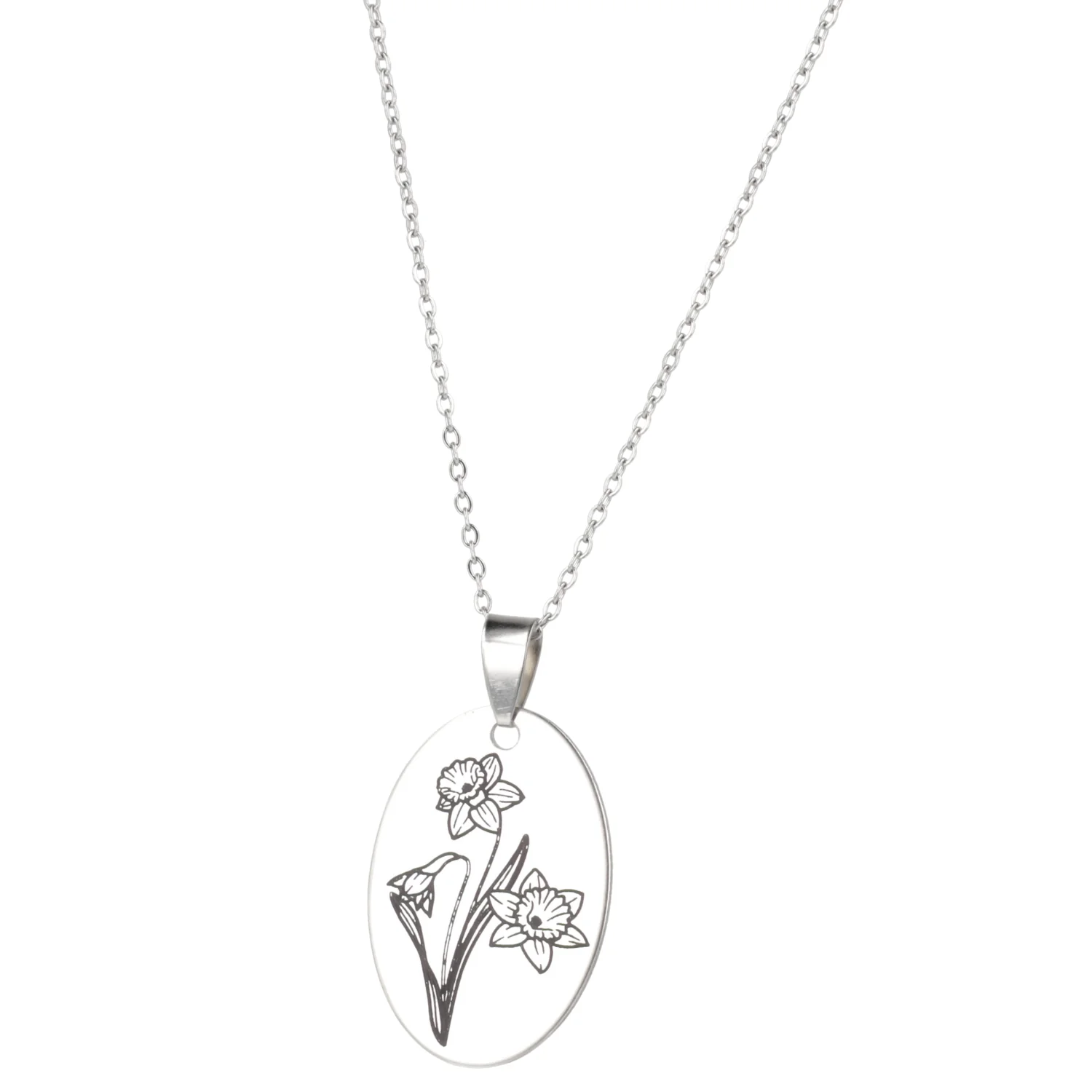 March Birth Flower Necklace - Daffodil - Image 5