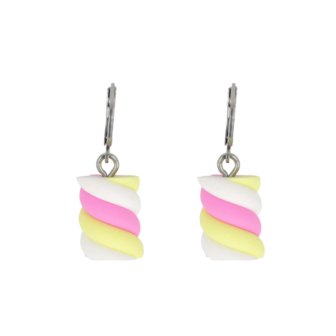 Marshmallow Huggie Hoop Earrings - Image 3