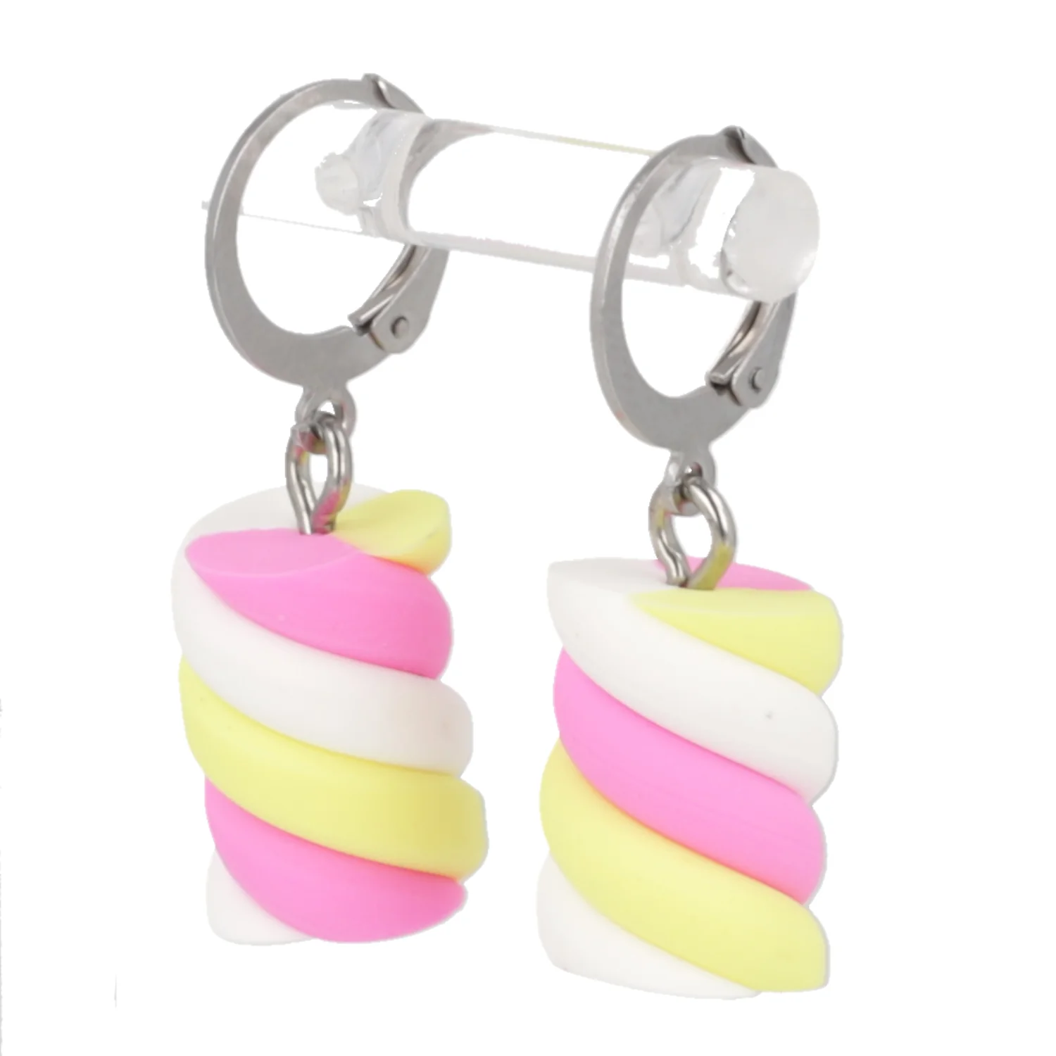 Marshmallow Huggie Hoop Earrings - Image 4
