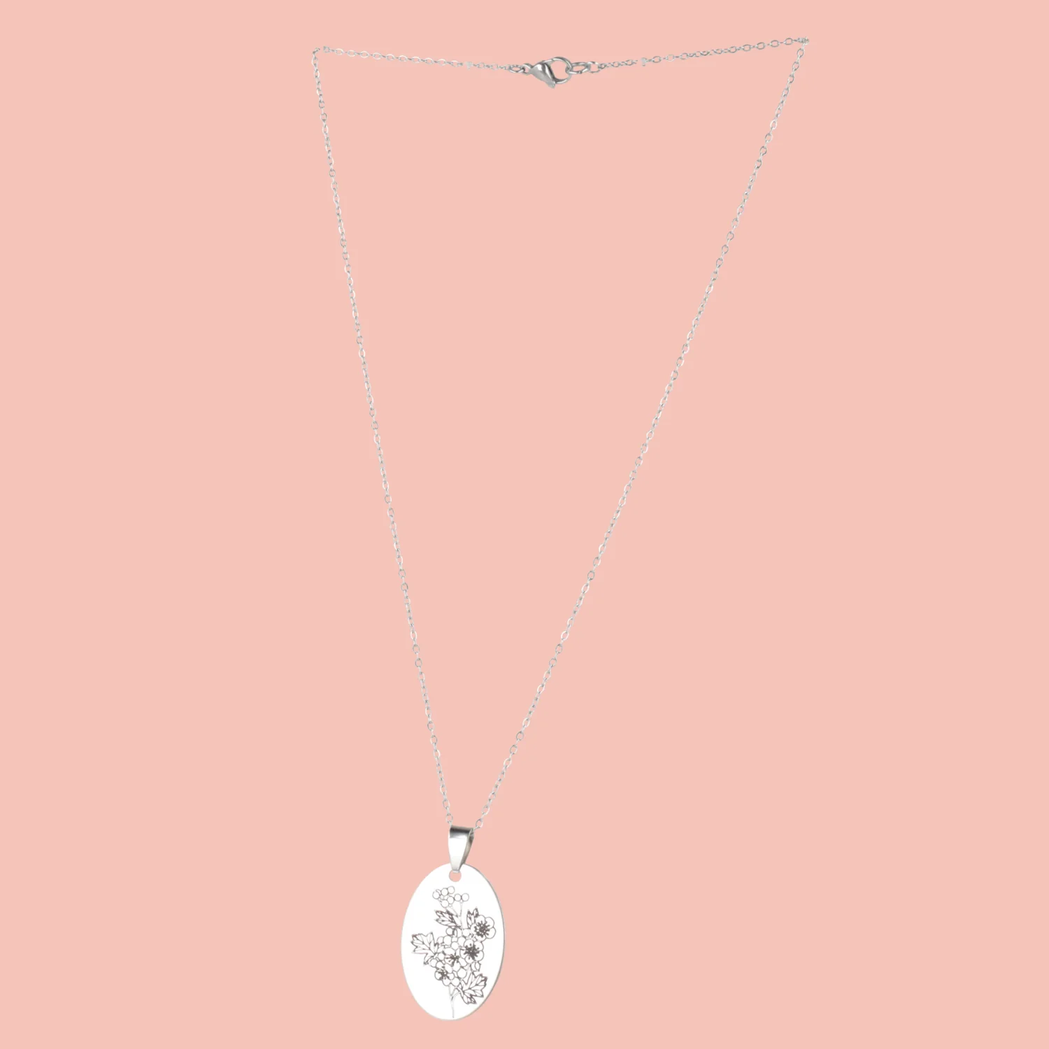 May Birth Flower Necklace - Hawthorn - Image 3
