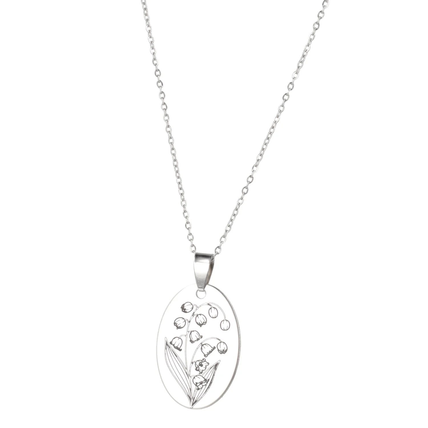 May Birth Flower Necklace - Lily of the Valley - Image 5