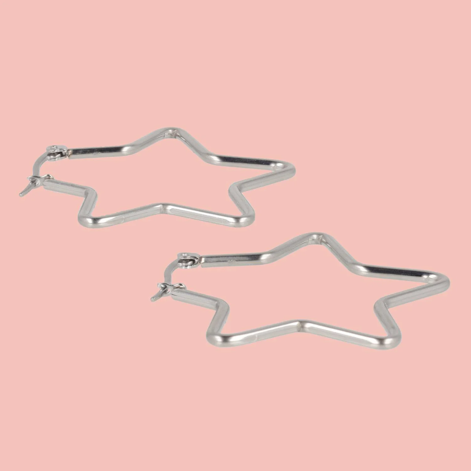 Medium Super Star Hoop Earrings - Image 4