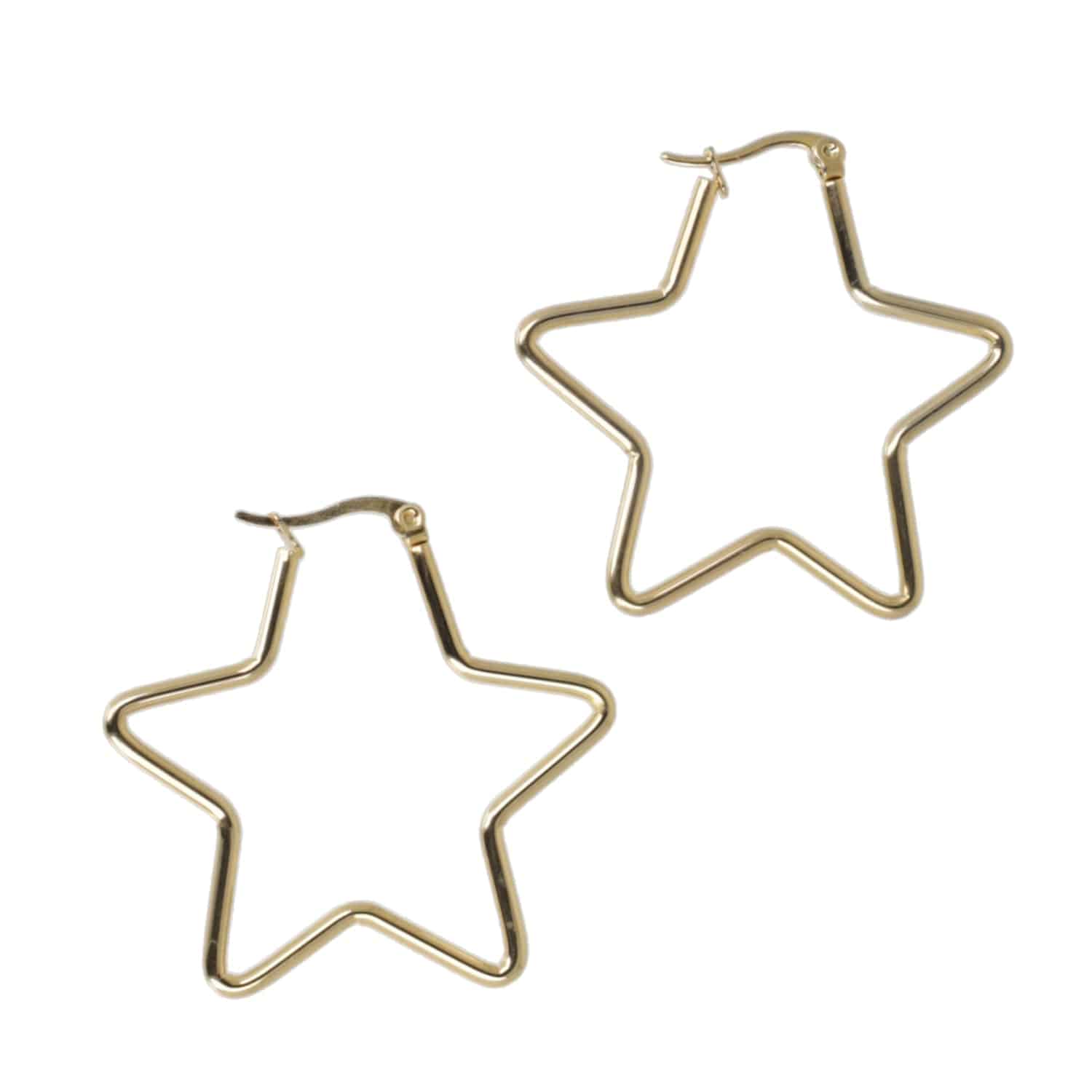 Medium Super Star Hoop Earrings (Gold Plated) - Image 5