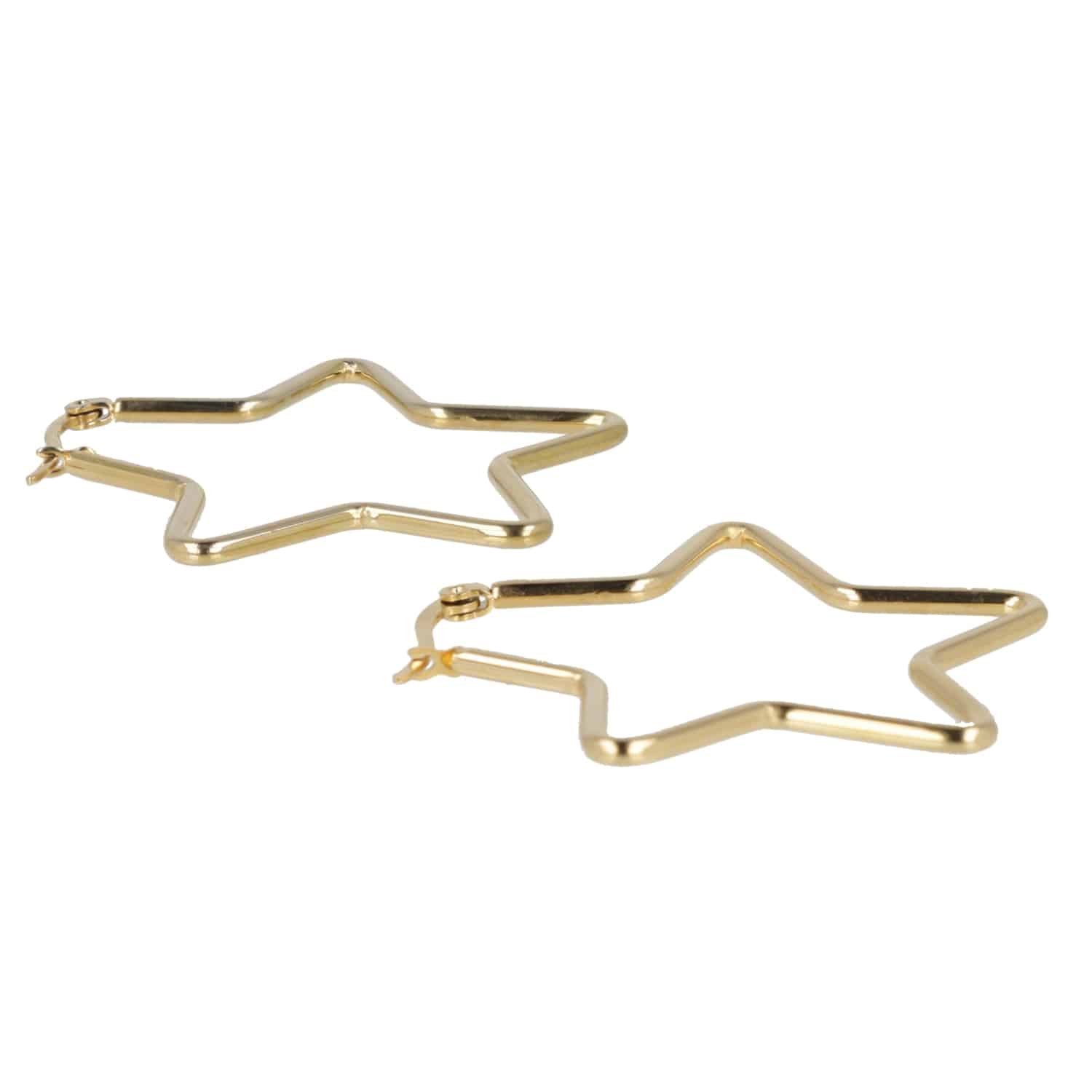 Medium Super Star Hoop Earrings (Gold Plated) - Image 6