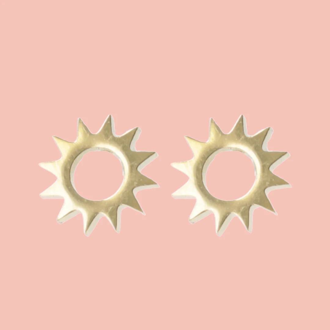 Midnight Sun Stud Earrings (Gold Plated) - Image 3