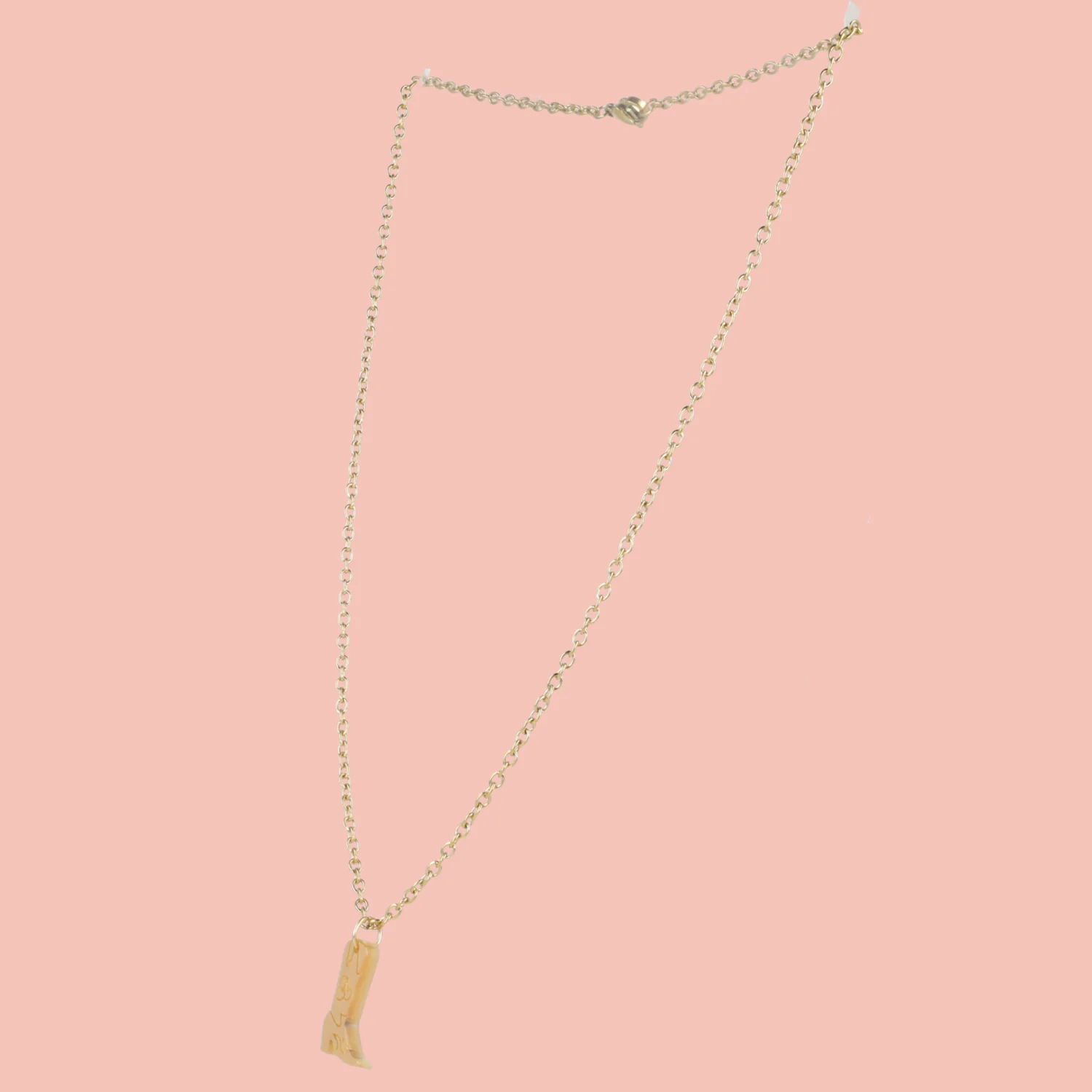 Mini Gold Cowboy Boot Necklace - Image 5