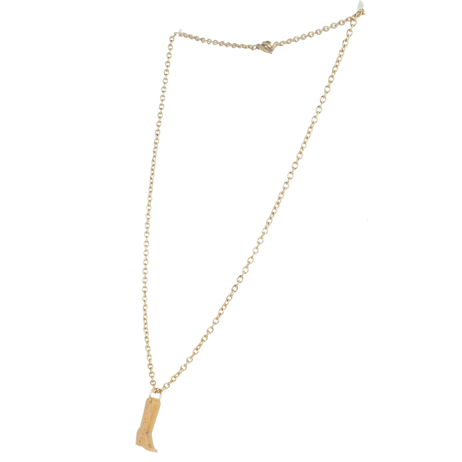 Mini Gold Cowboy Boot Necklace - Image 9