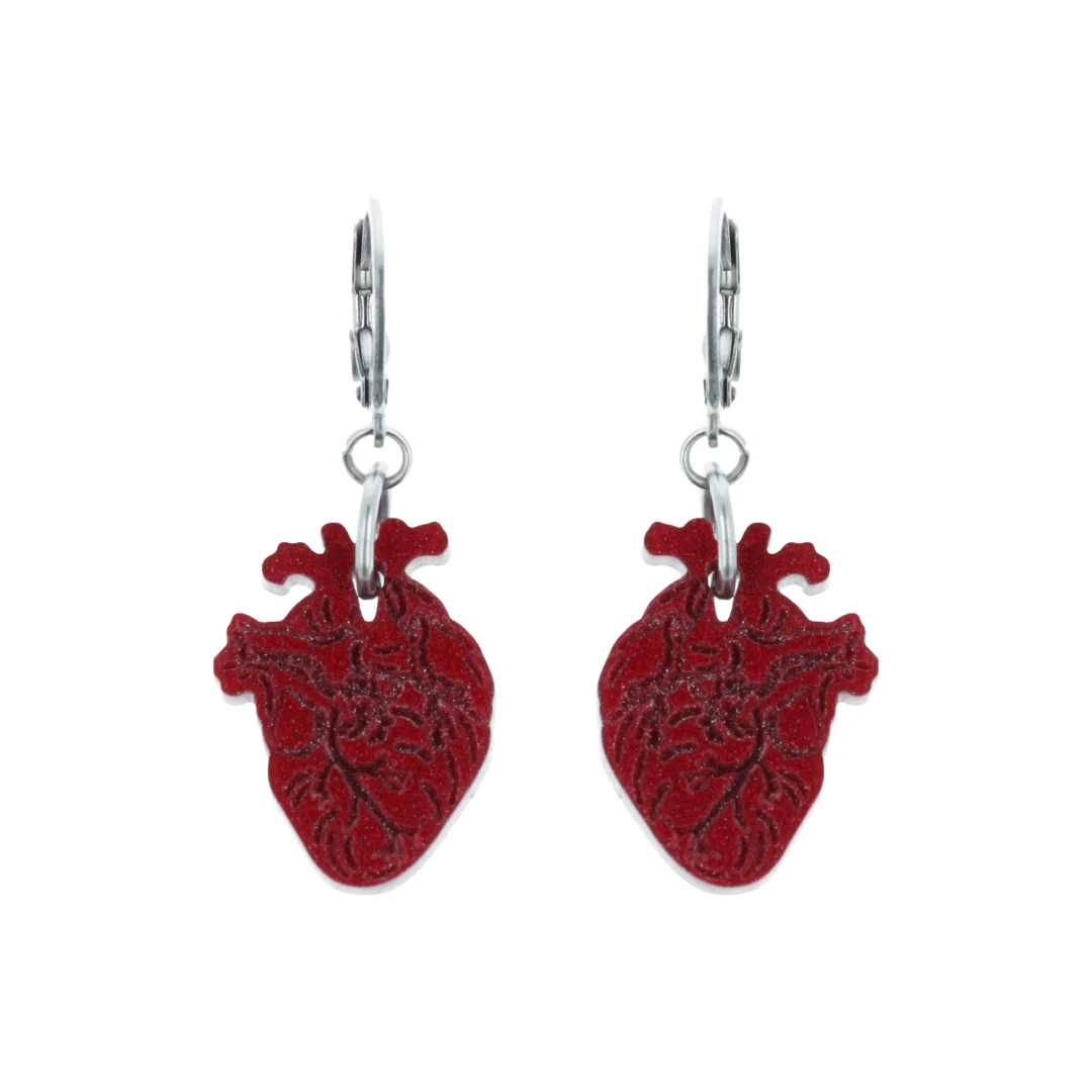 Mini Heart-core Huggie Hoop Earrings - Image 6