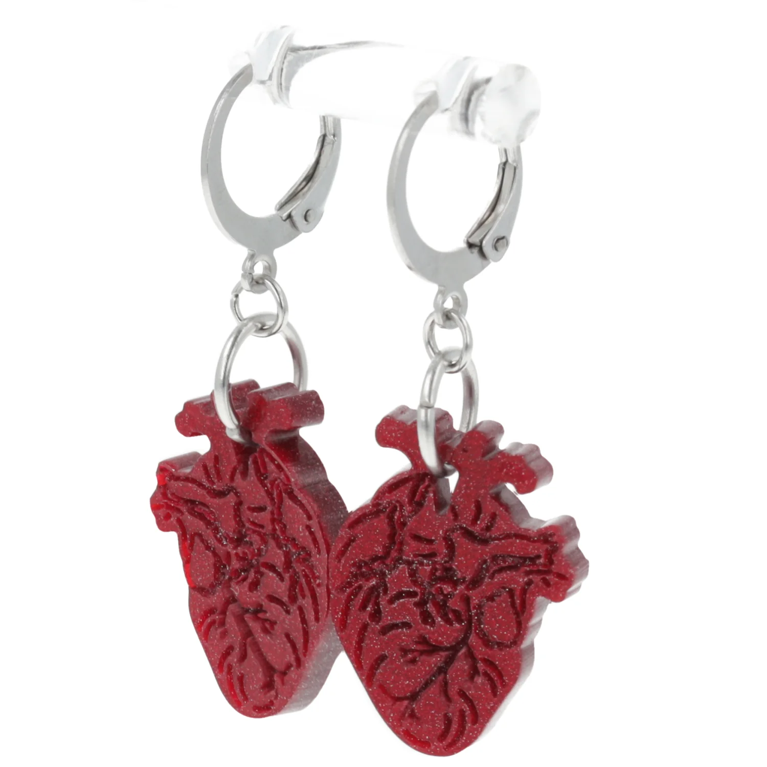 Mini Heart-core Huggie Hoop Earrings - Image 7