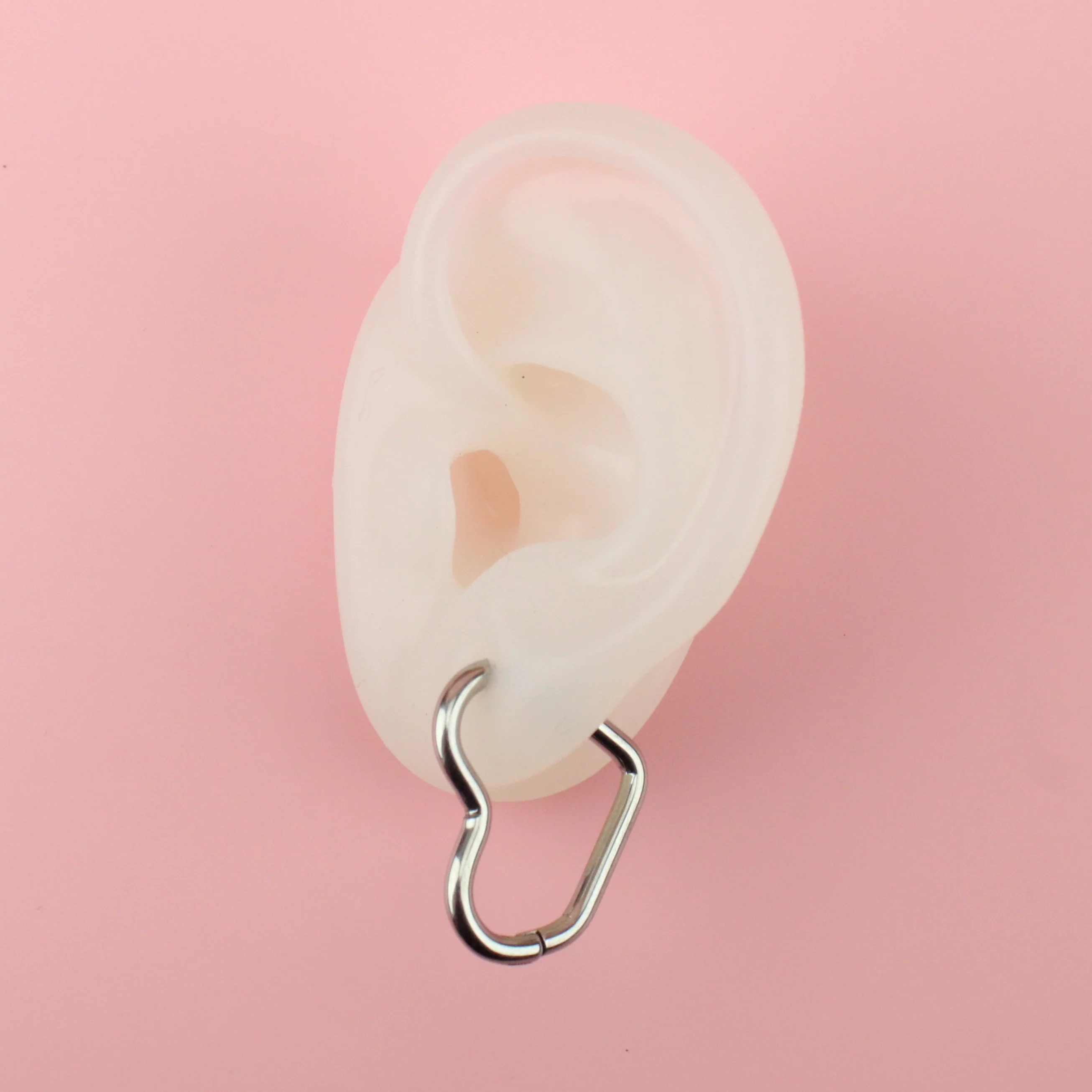 Mini Heart Hoop Earrings - Image 5