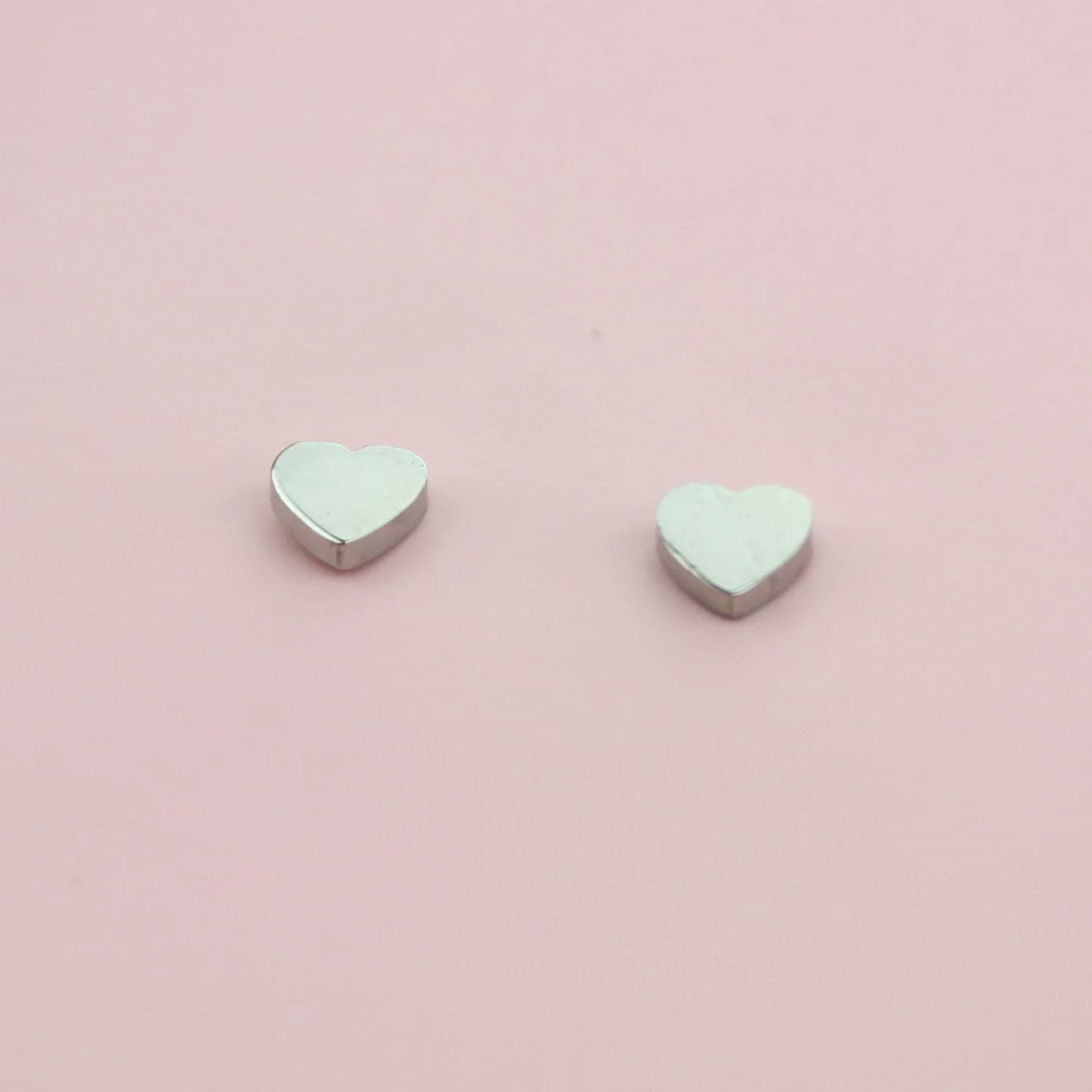 Mini Heart Stud Earrings - Image 3