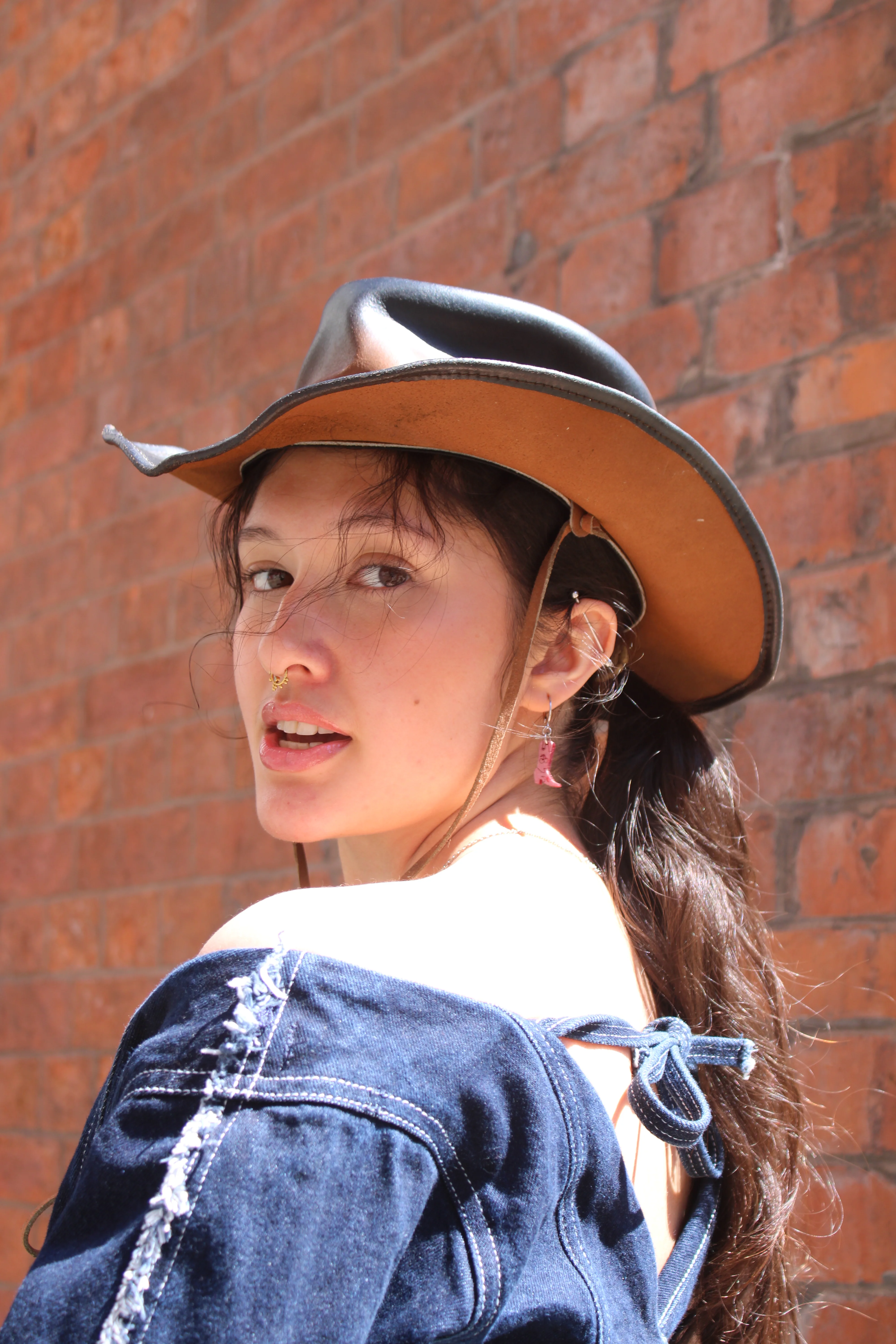 Mini Pink Cowboy Boot Huggie Hoop Earrings - Image 7