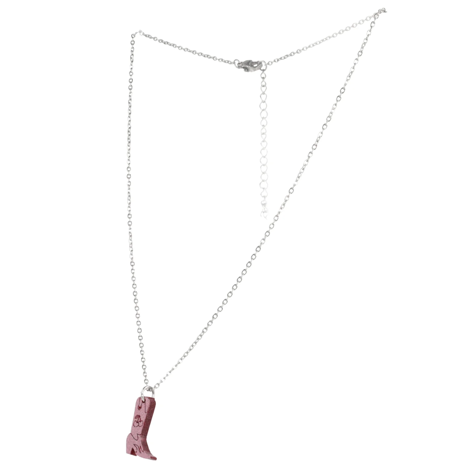 Mini Pink Cowboy Boot Necklace - Image 9