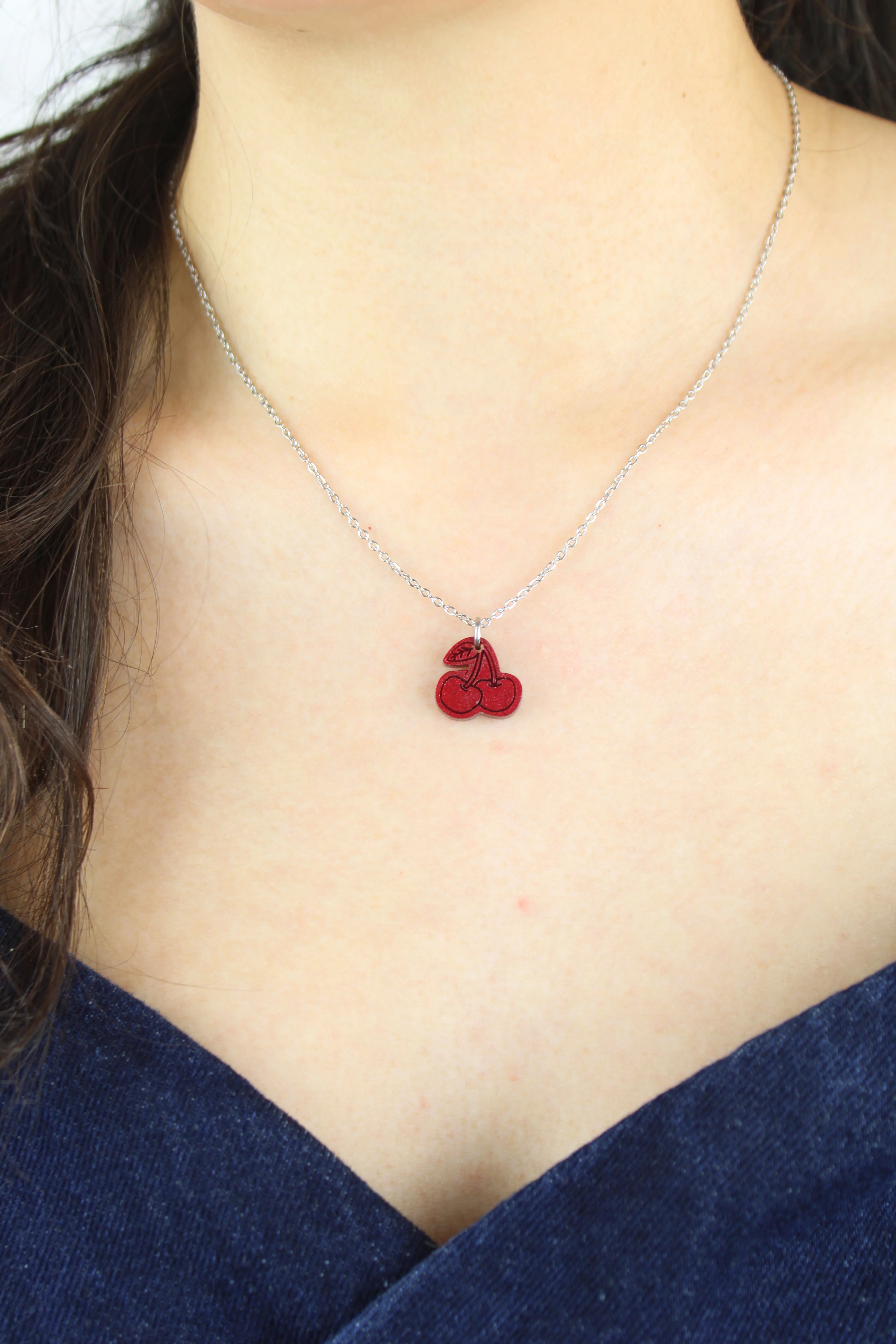 Mini Red Cherry Necklace - Image 2
