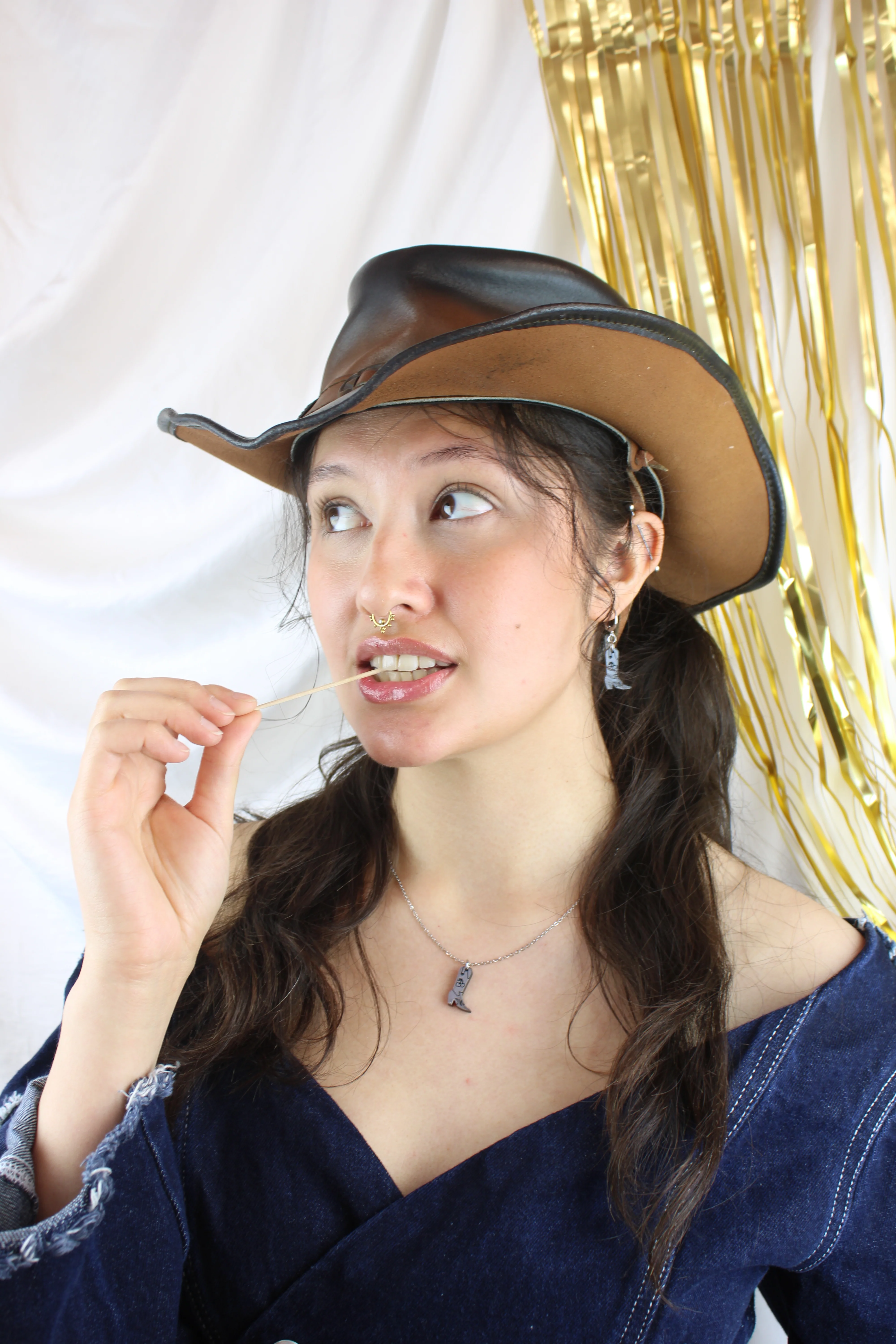 Mini Silver Cowboy Boot Huggie Hoop Earrings - Image 4