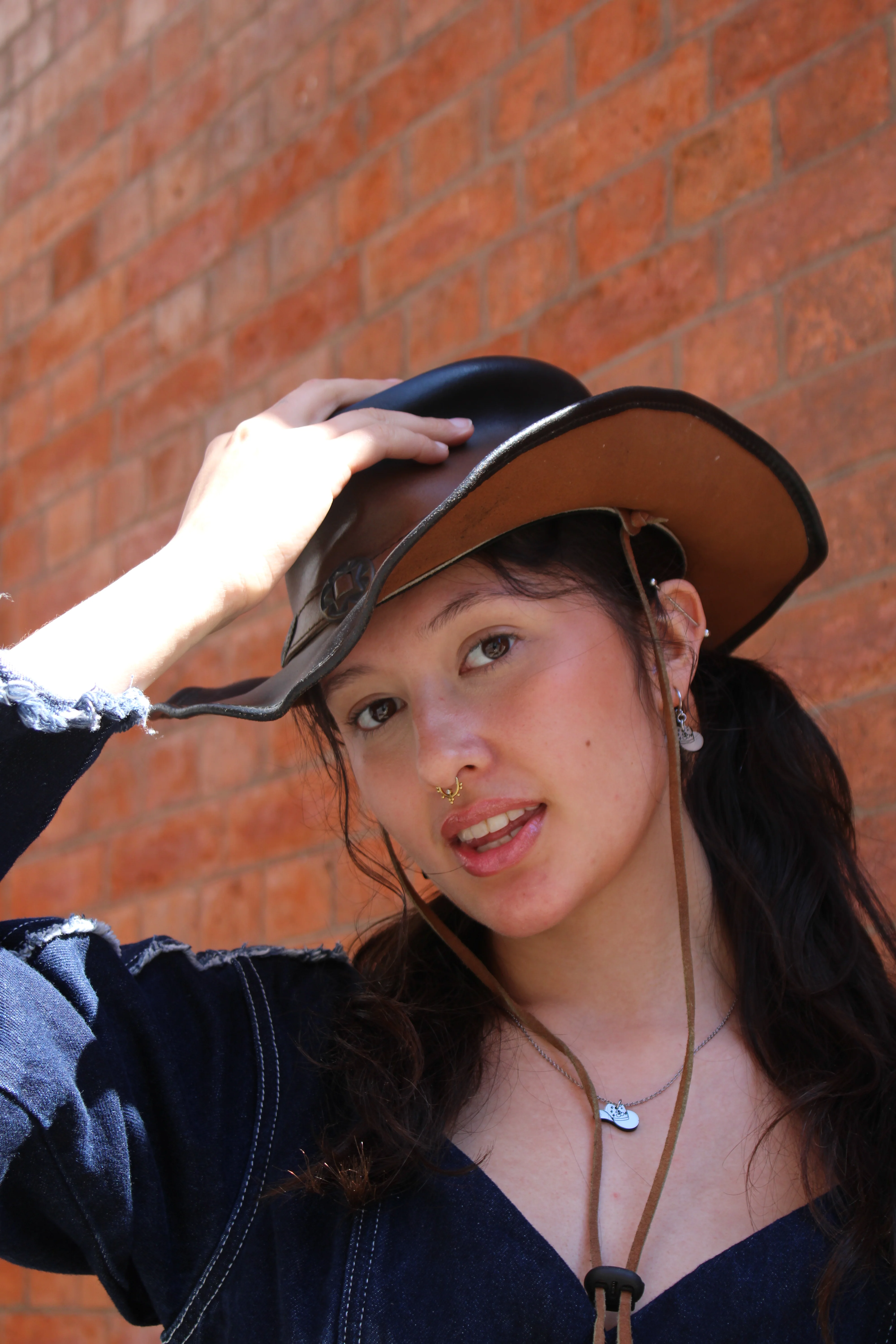 Mini Silver Cowboy Hat Necklace - Image 4