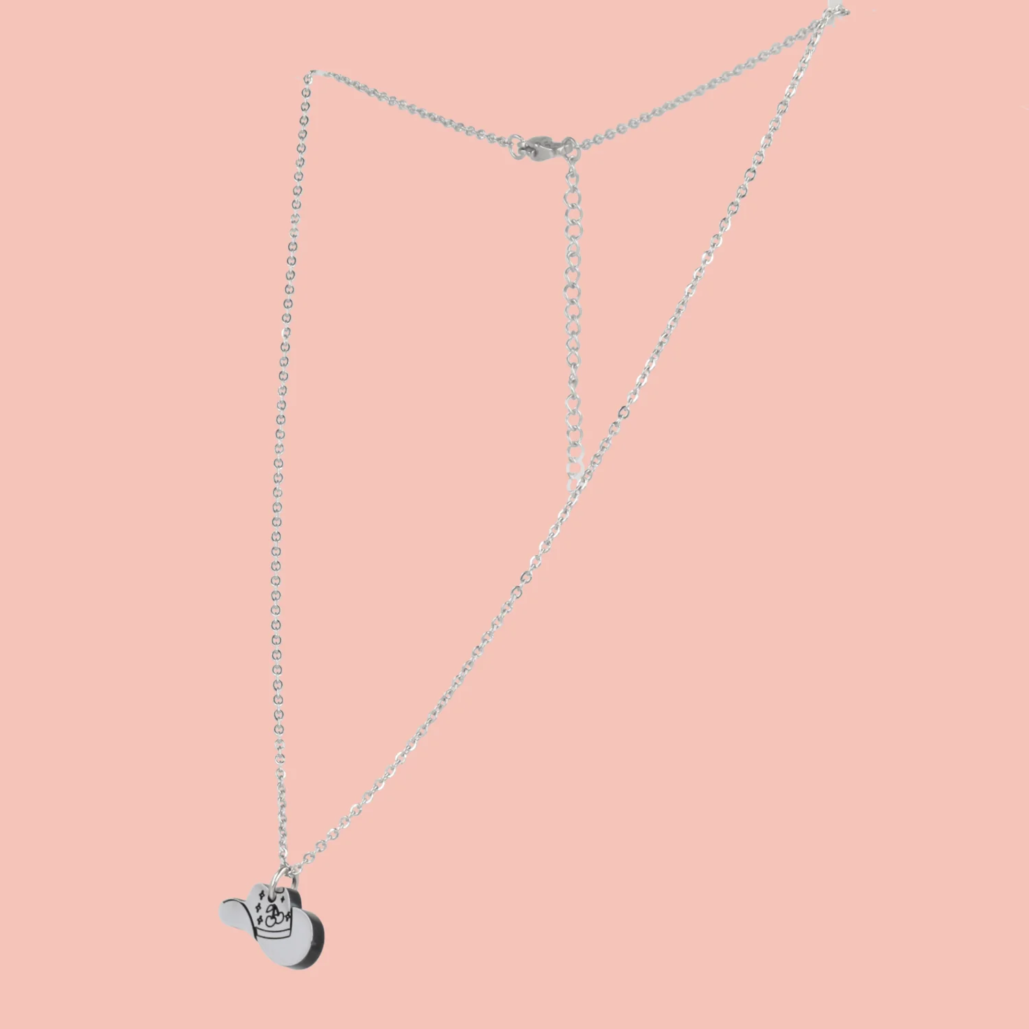 Mini Silver Cowboy Hat Necklace - Image 5