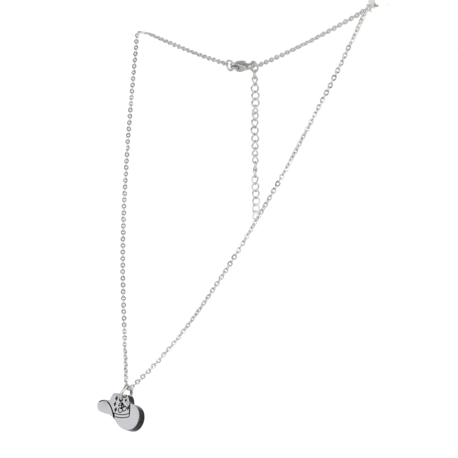 Mini Silver Cowboy Hat Necklace - Image 9