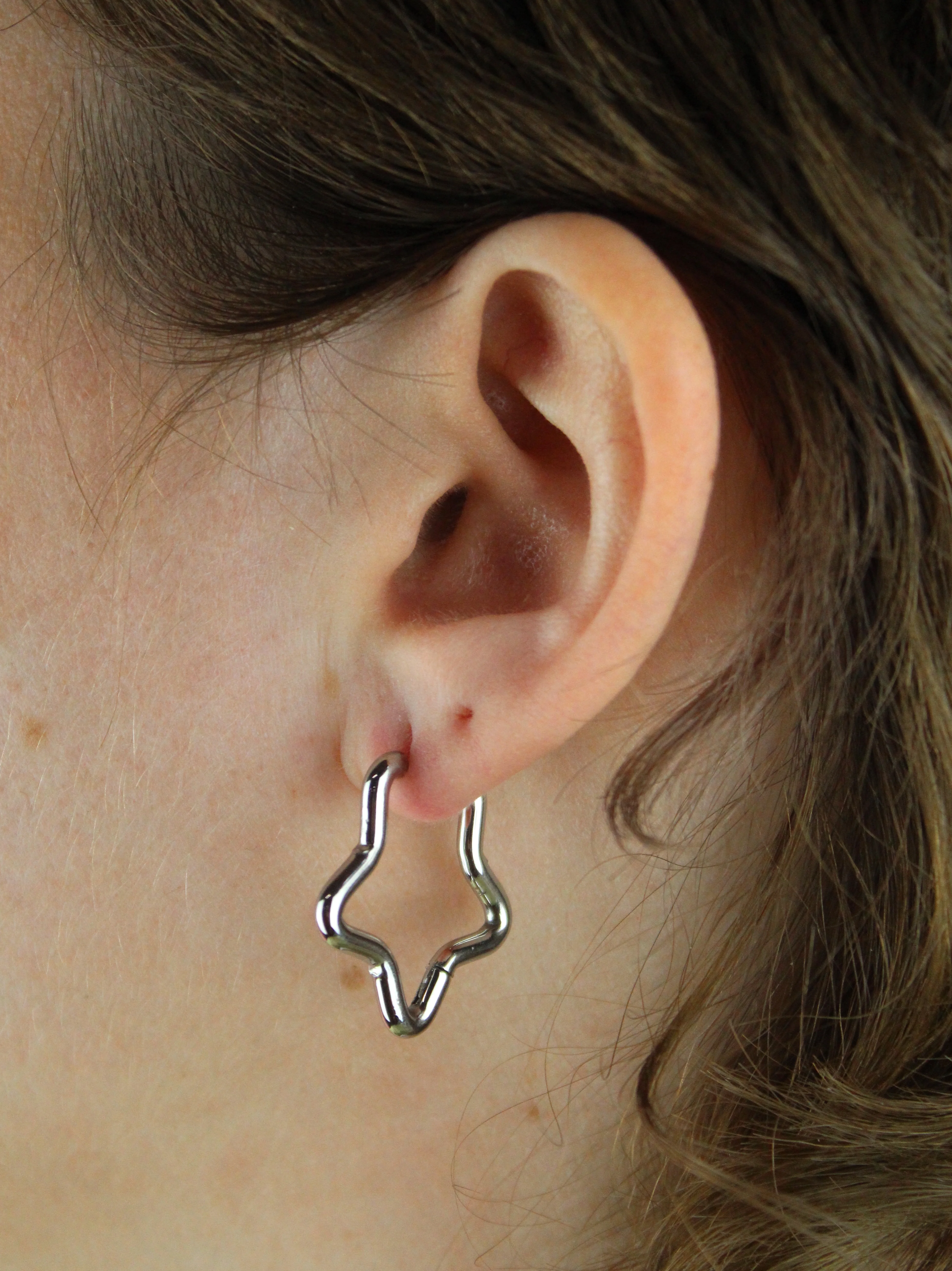 Mini Star Hoop Earrings - Image 2