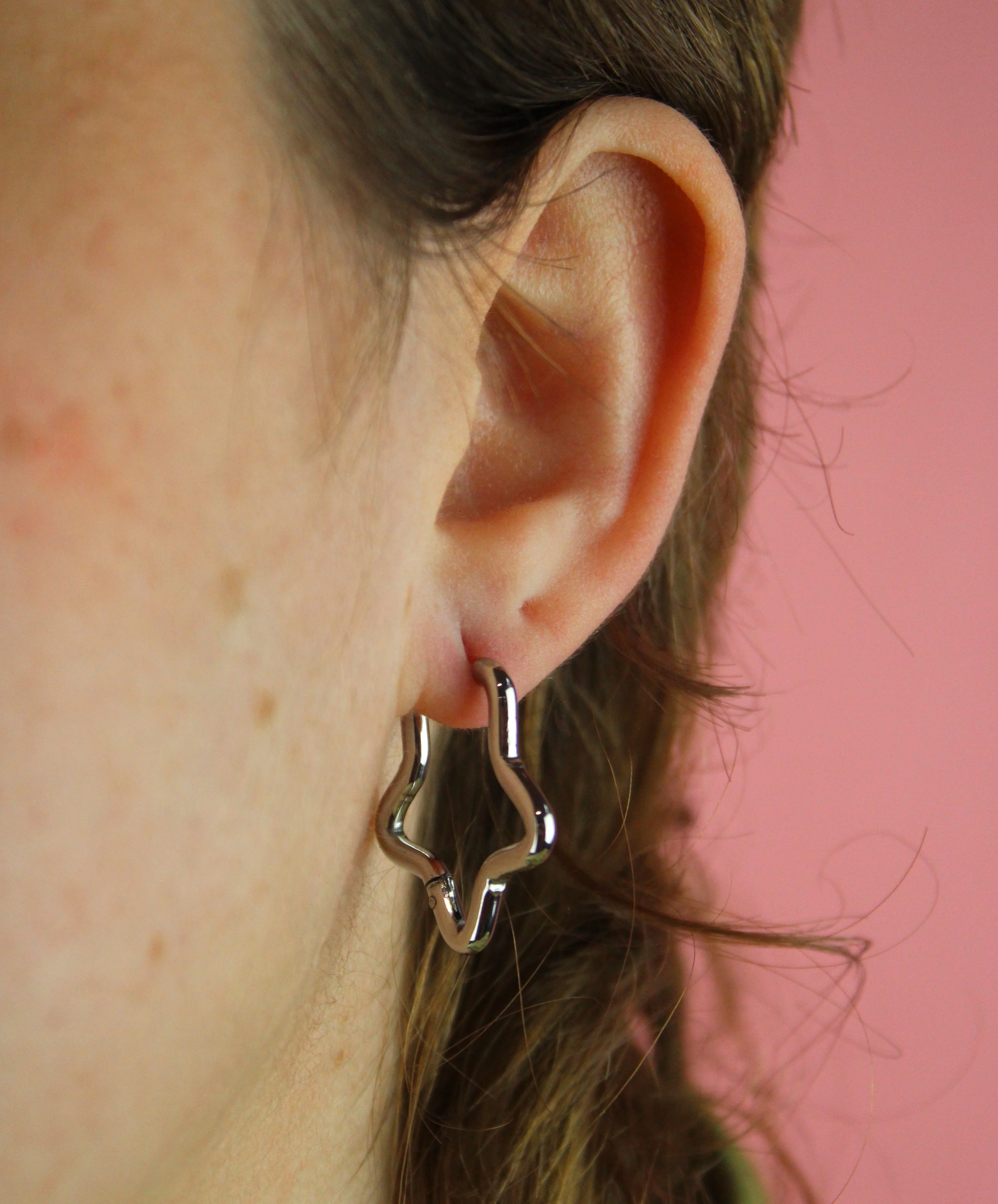 Mini Star Hoop Earrings - Image 4