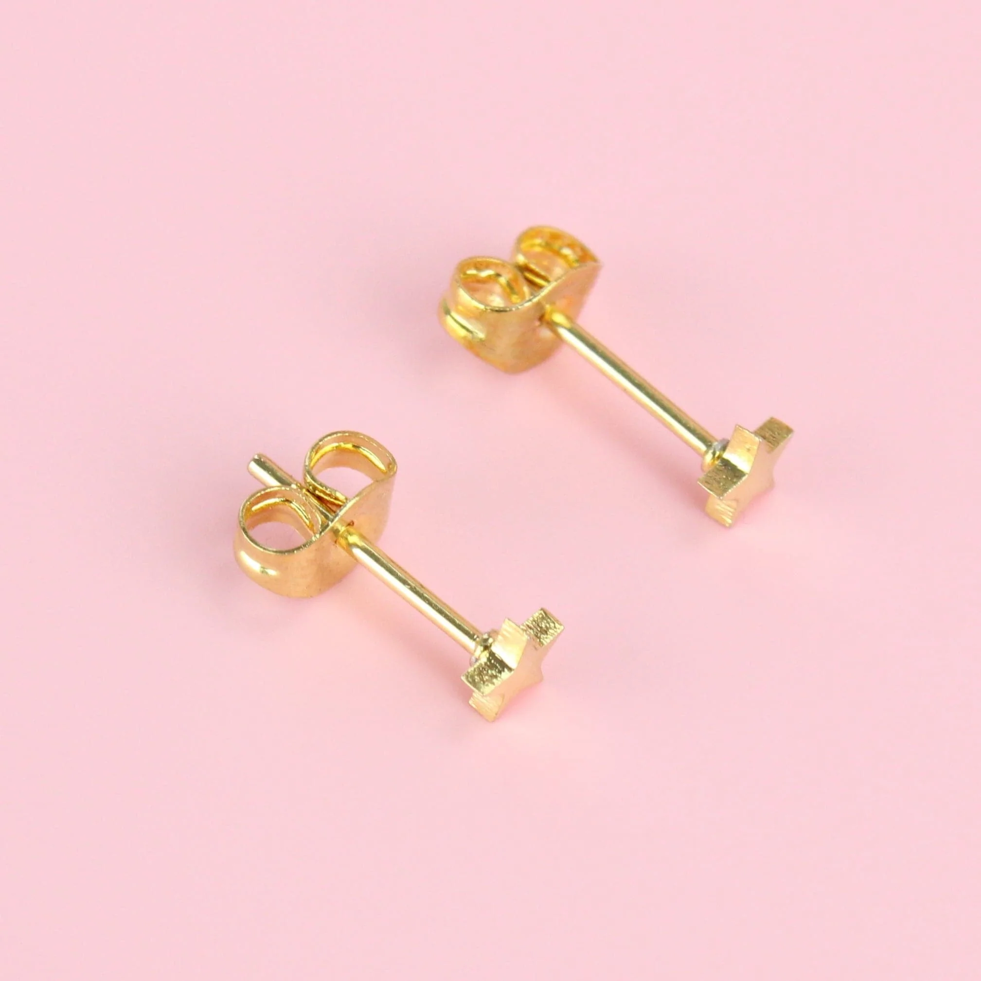 Mini Star Stud Earrings (Gold Plated) - Image 3