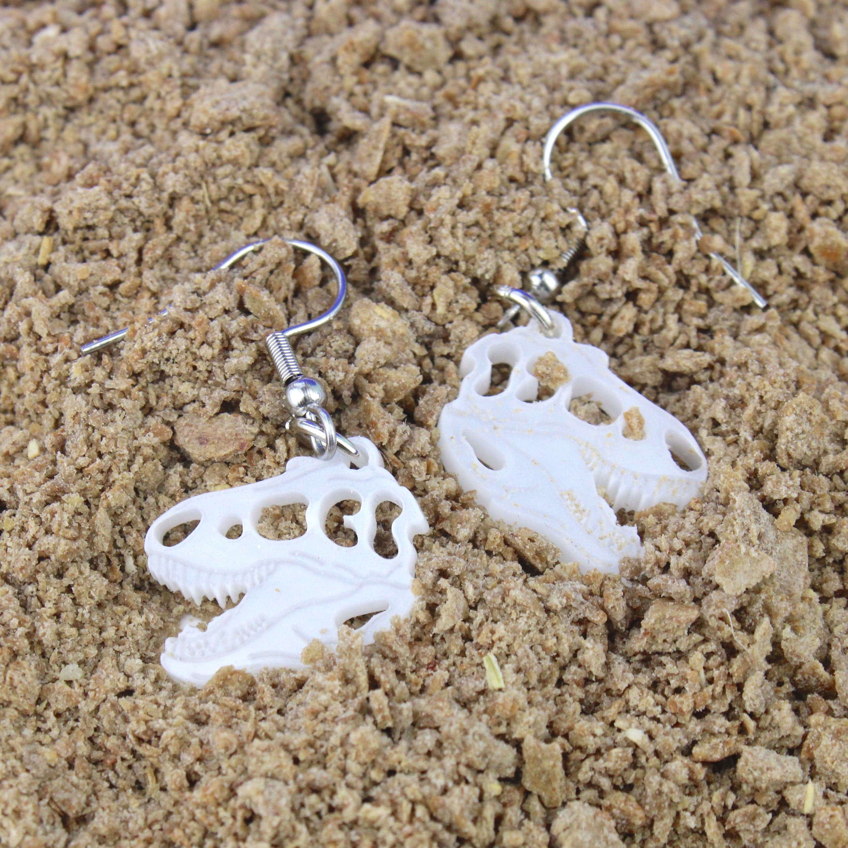 Mini T-Rex Skull Earrings - Image 4