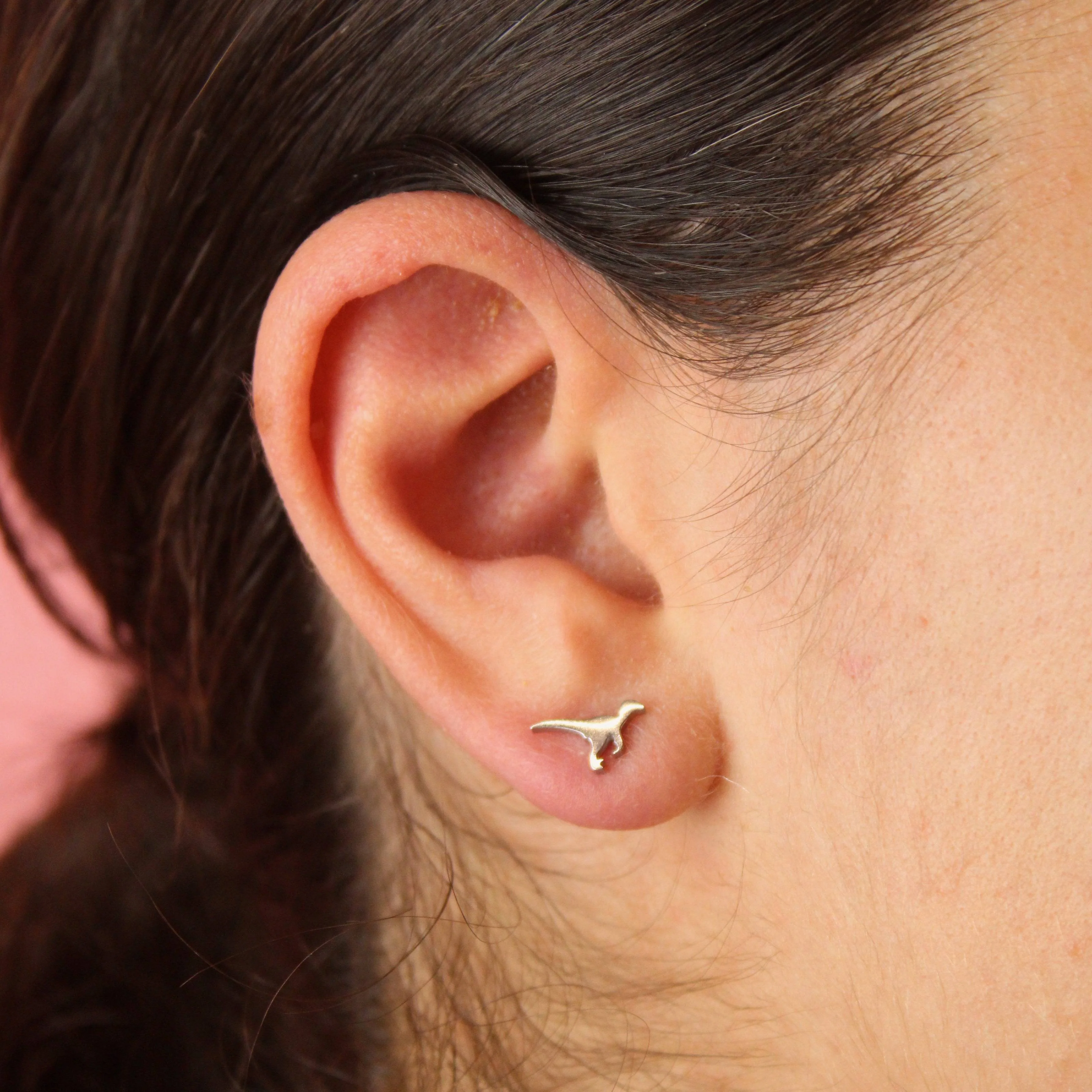 Mini Velociraptor Stud Earrings - Image 3
