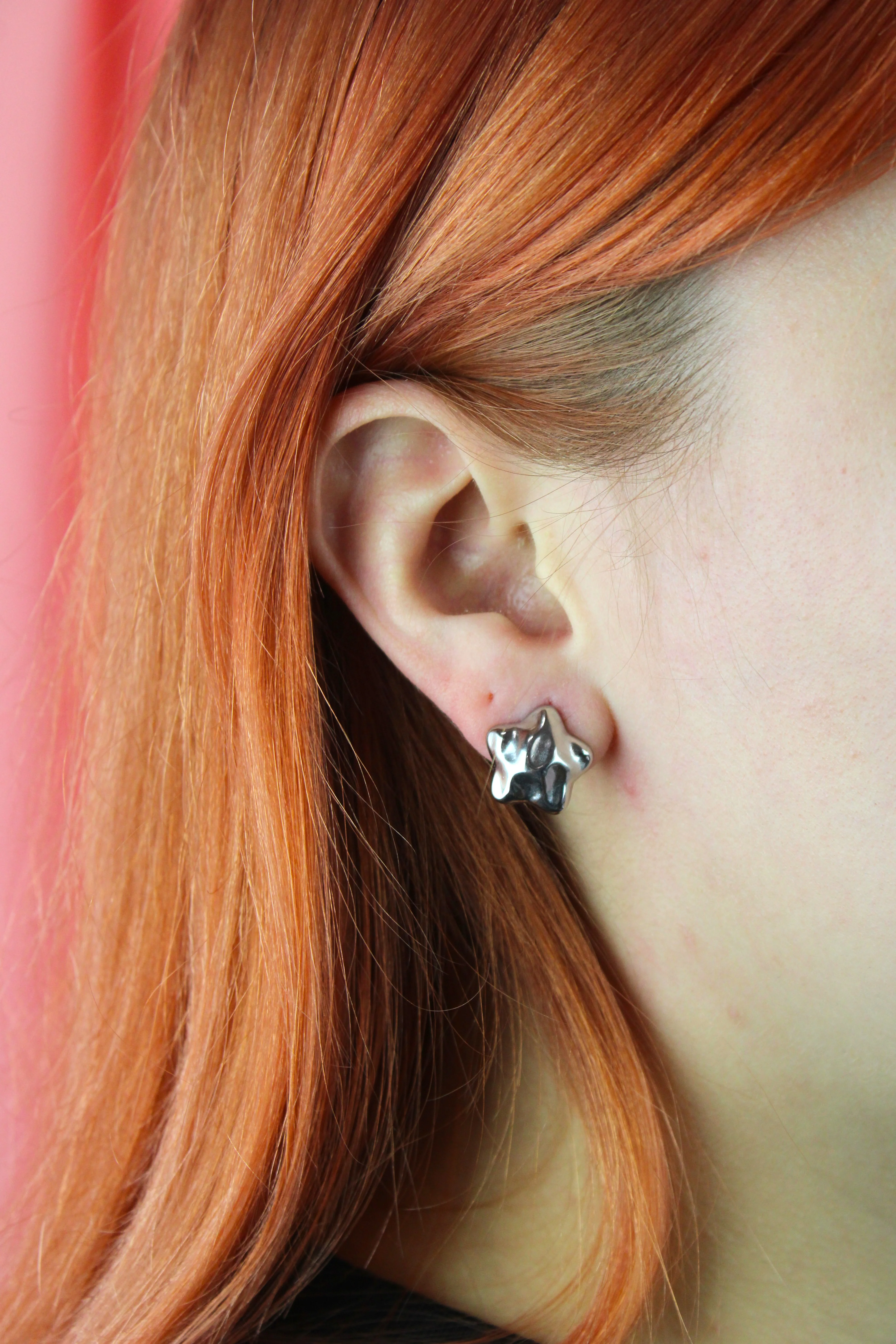 Molten Star Stud Earrings - Image 2