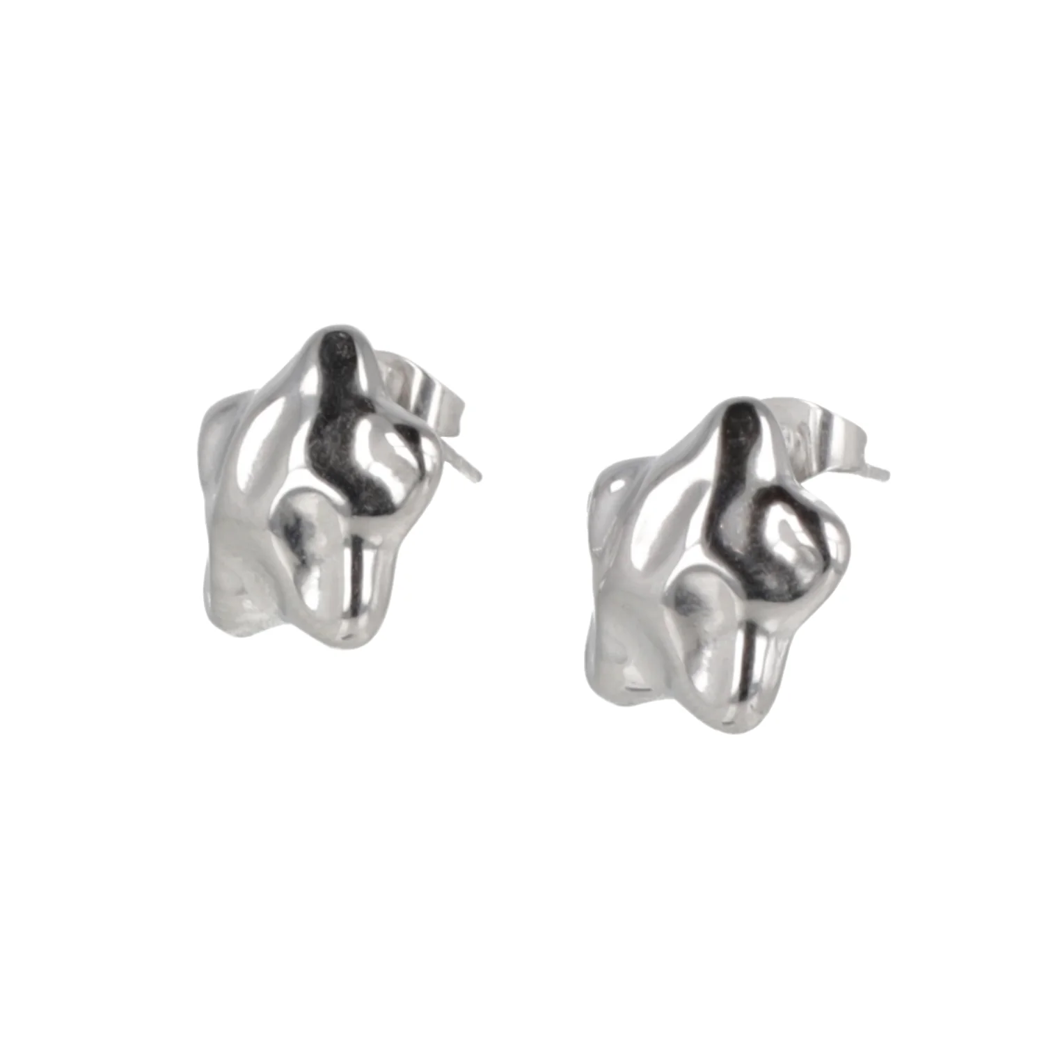 Molten Star Stud Earrings - Image 5