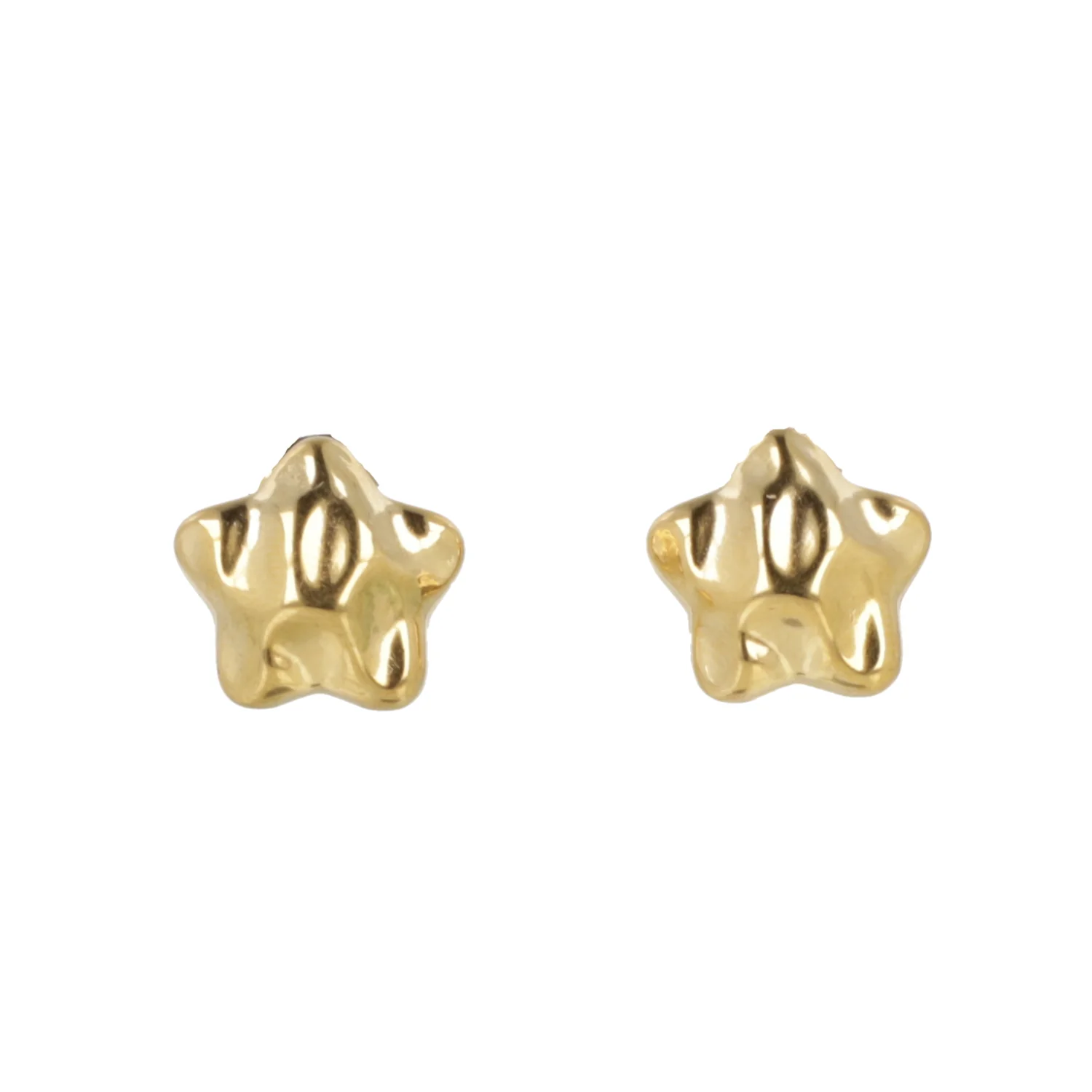Molten Star Stud Earrings (Gold Plated) - Image 4