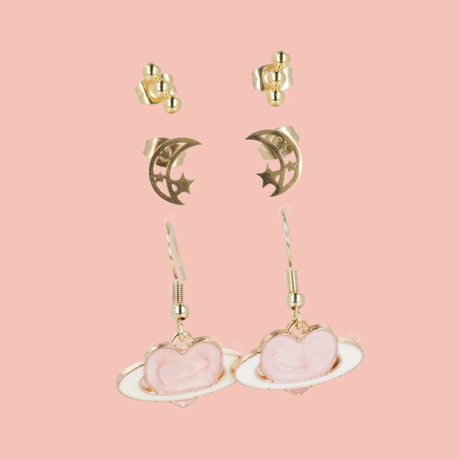 Moon and Stars Earrings Set - Image 4
