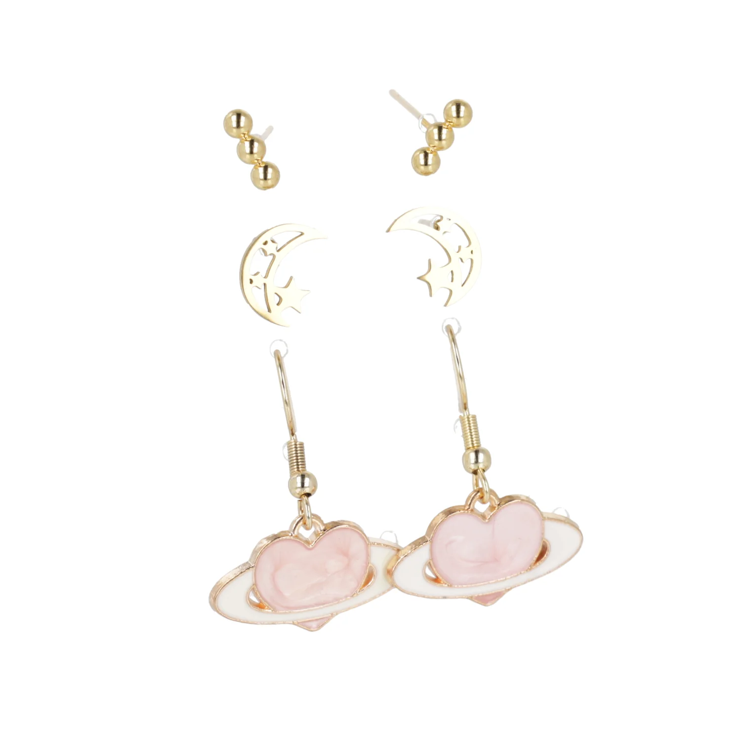 Moon and Stars Earrings Set - Image 6