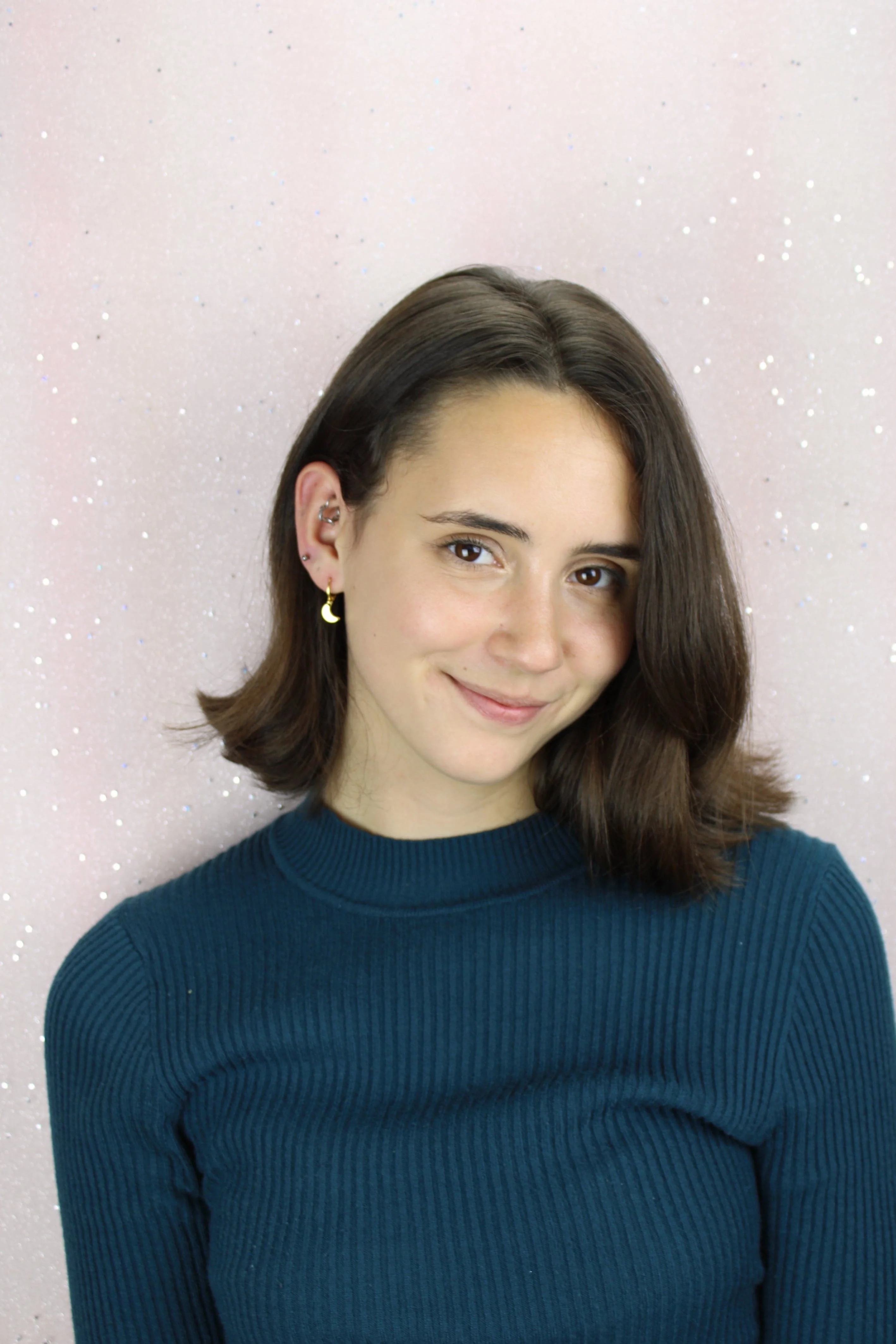 Moon Drop Hoop Earrings (Gold Plated) - Image 5
